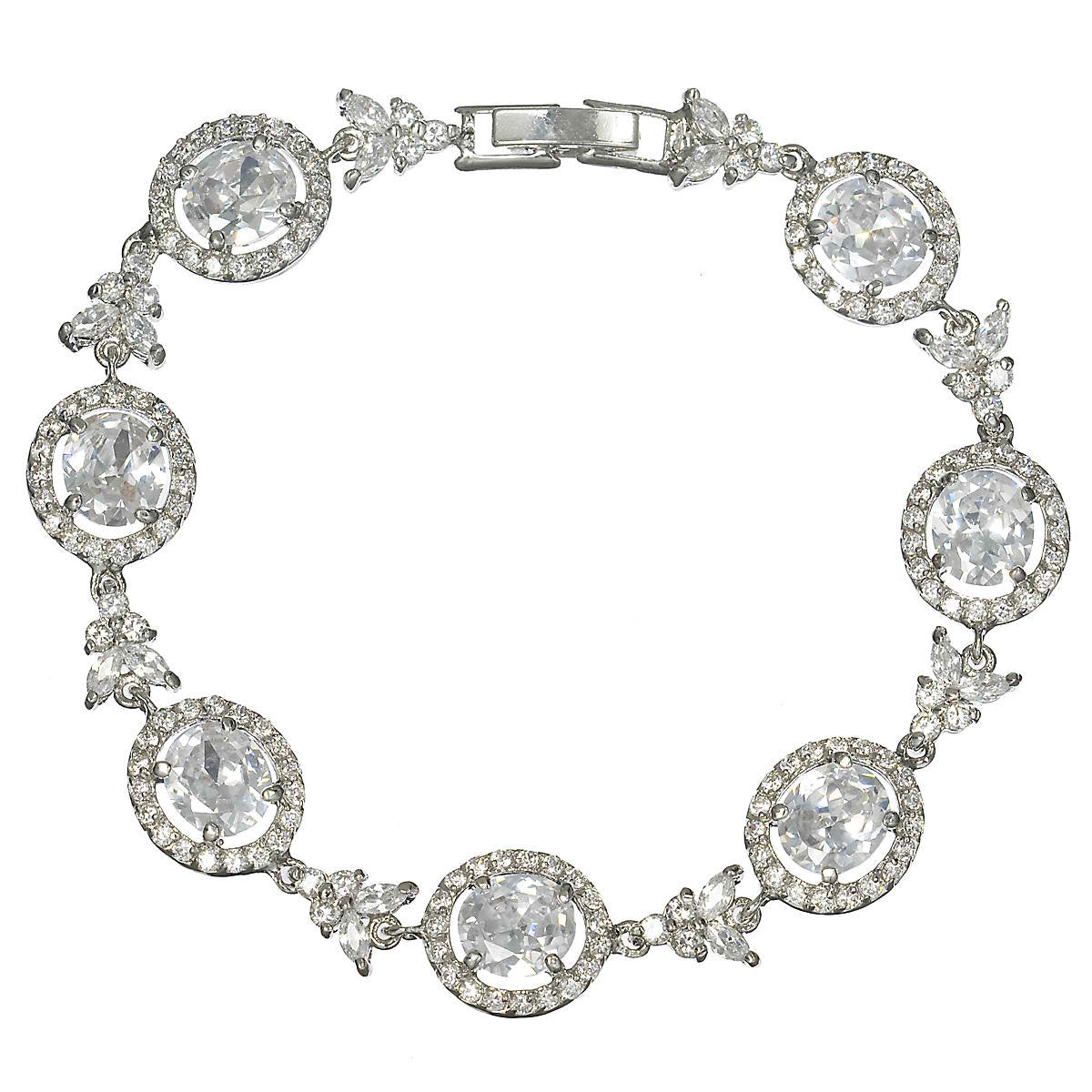Ansley Cubic Zirconia Bridal Bracelet - Elegant Wedding Jewelry for Bride, Bridesmaids & Special Occasions | Perfect for Weddings, Anniversaries & Formal Events