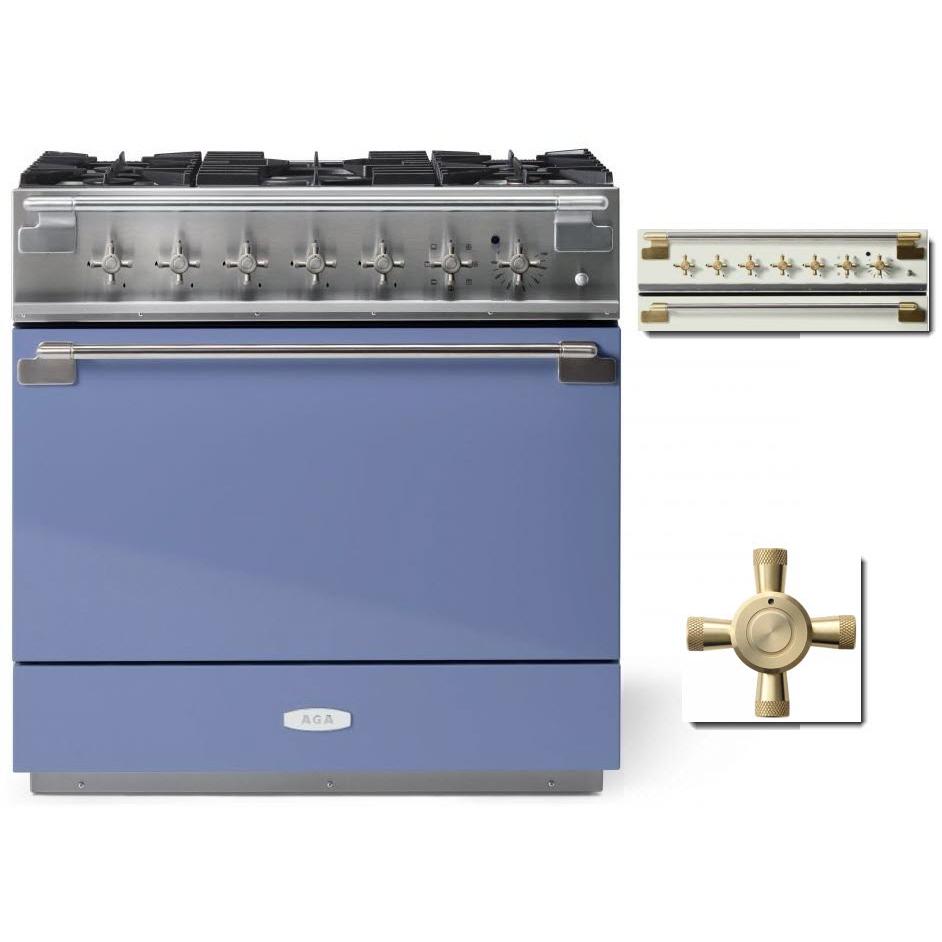 AGA 36-Inch Elise Freestanding Dual Fuel Range with True European Convection - Professional Gas & Electric Oven for Home Chefs - Perfect for Baking, Roasting & Gourmet Cooking