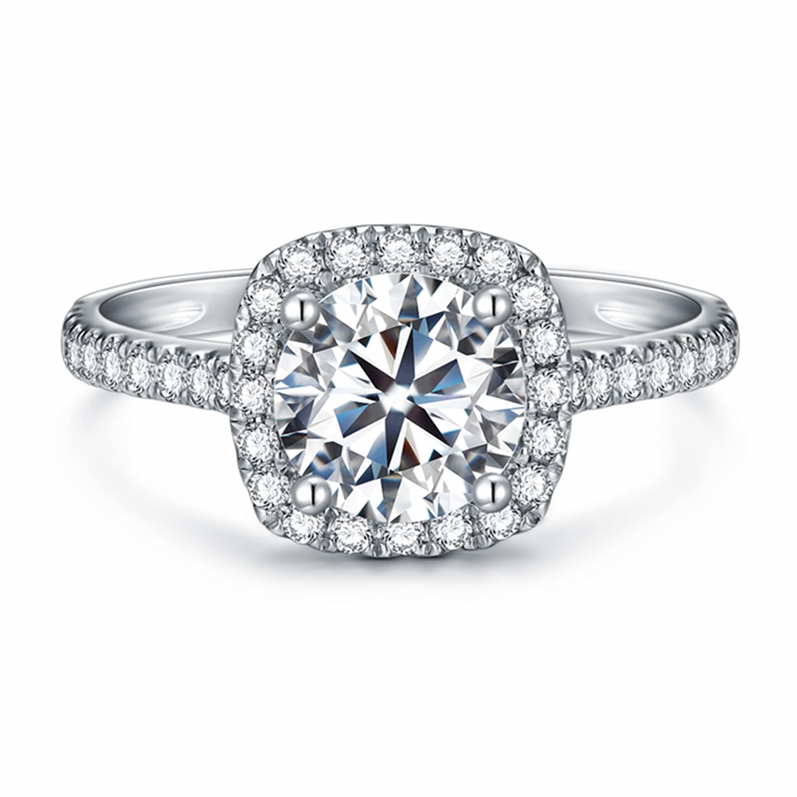 1-1/4 Carat (ctw) Moissanite Engagement Rings for Women - 10K/14K/18K Solid Gold or 925 Sterling Silver Wedding Bands - Perfect for Proposals, Anniversaries & Bridal Jewelry