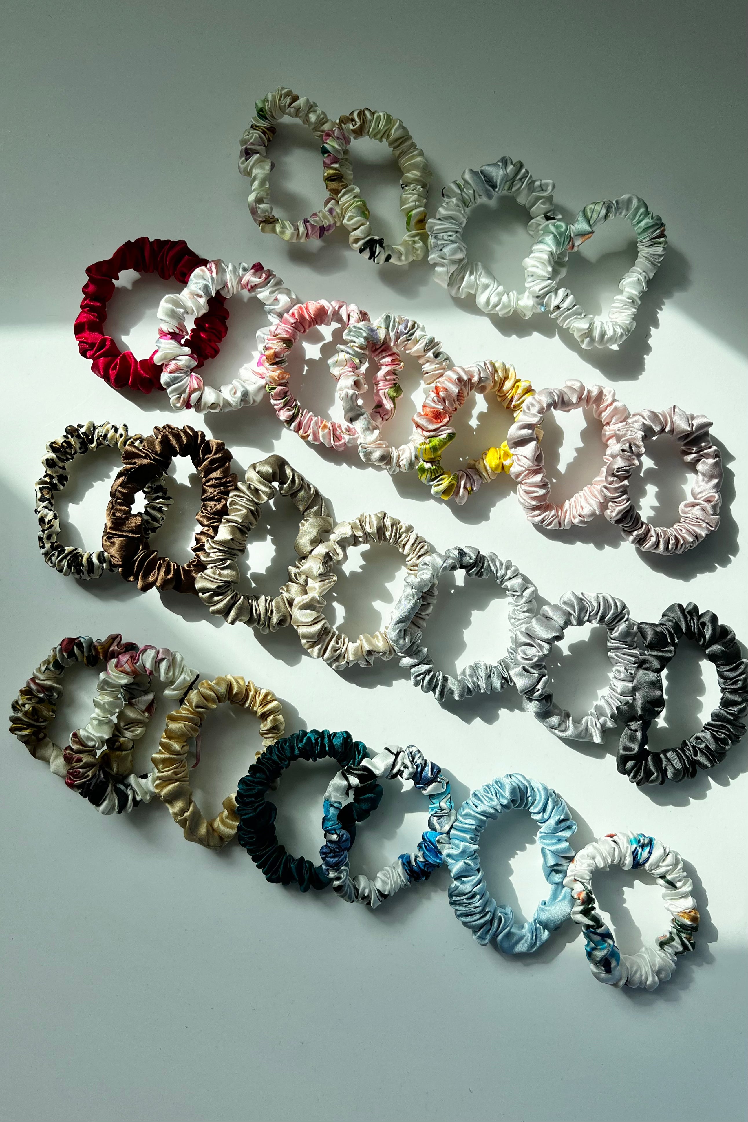 Mulberry Silk Scrunchies Set of 3 - Premium Soft Hair Ties for Women & Girls - Gentle on Hair, No Breakage - Perfect for Sleeping, Workouts & Everyday Use