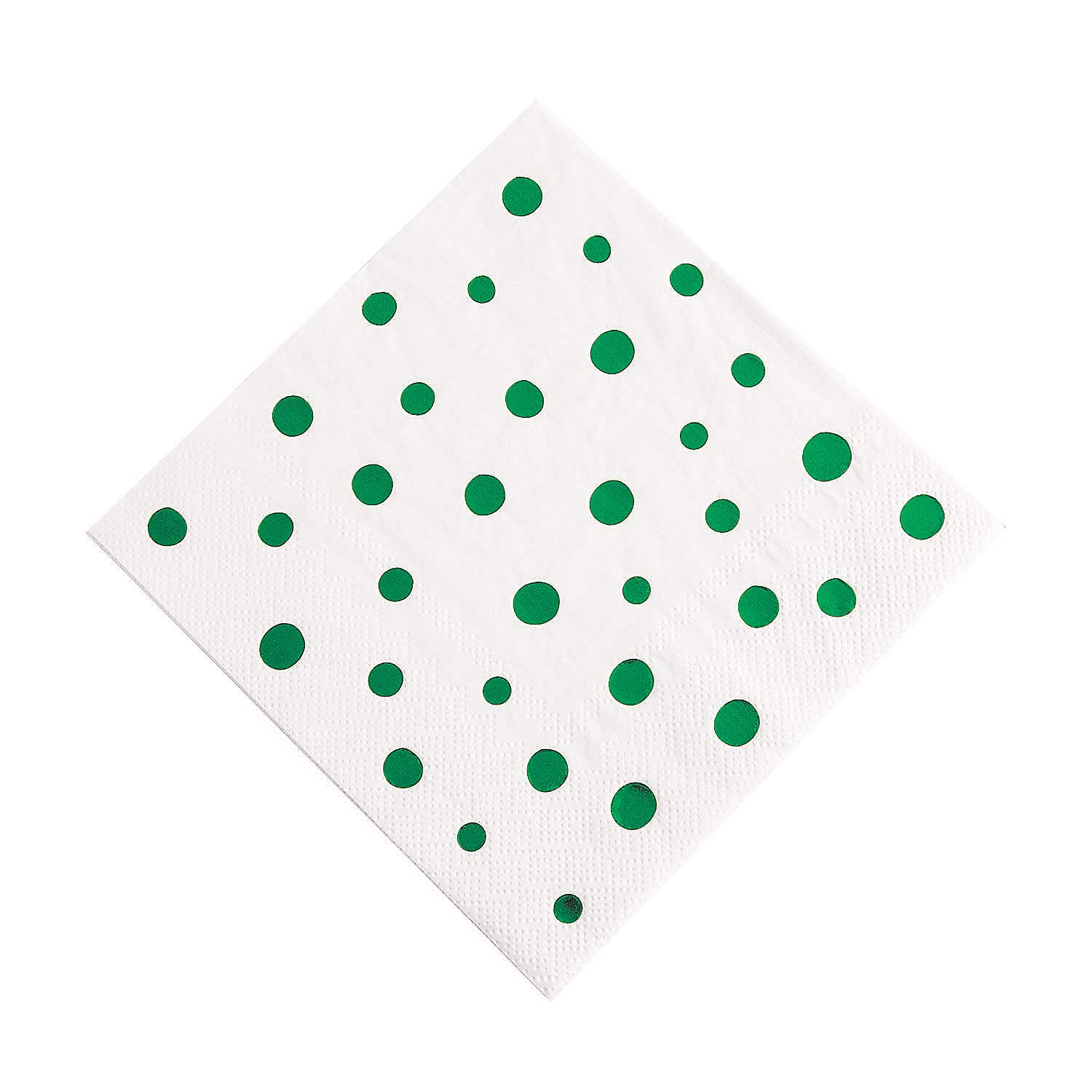 Eco-Friendly Metallic Dot Disposable Lunch Napkins - 32 Pack - Perfect for Parties, Picnics & Office Events - Green Napkins for Elegant Table Settings