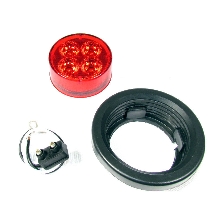 Fortpro 2.5 Inch Round Clearance Marker LED Light with 4 LEDs - Durable Truck & Trailer Side Marker Lights for Enhanced Visibility & Safety