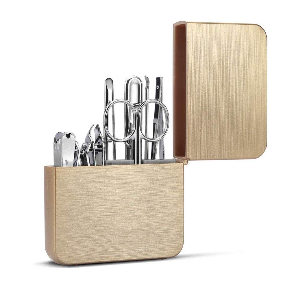 Professional 7-Piece Stainless Steel Nail Clipper & Pedicure Set for Men - Travel-Friendly Grooming Kit for Home, Office & On-The-Go Nail Care