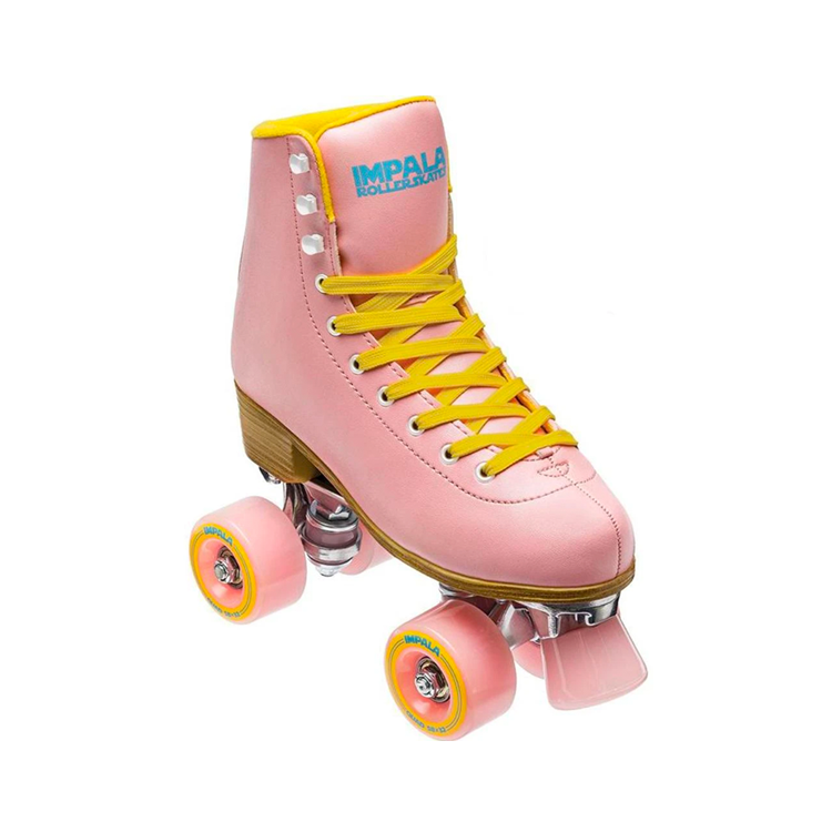 Impala Quad Roller Skates for Women - Pink Retro Roller Skates for Outdoor & Indoor Skating, Rink, Fitness, and Fun