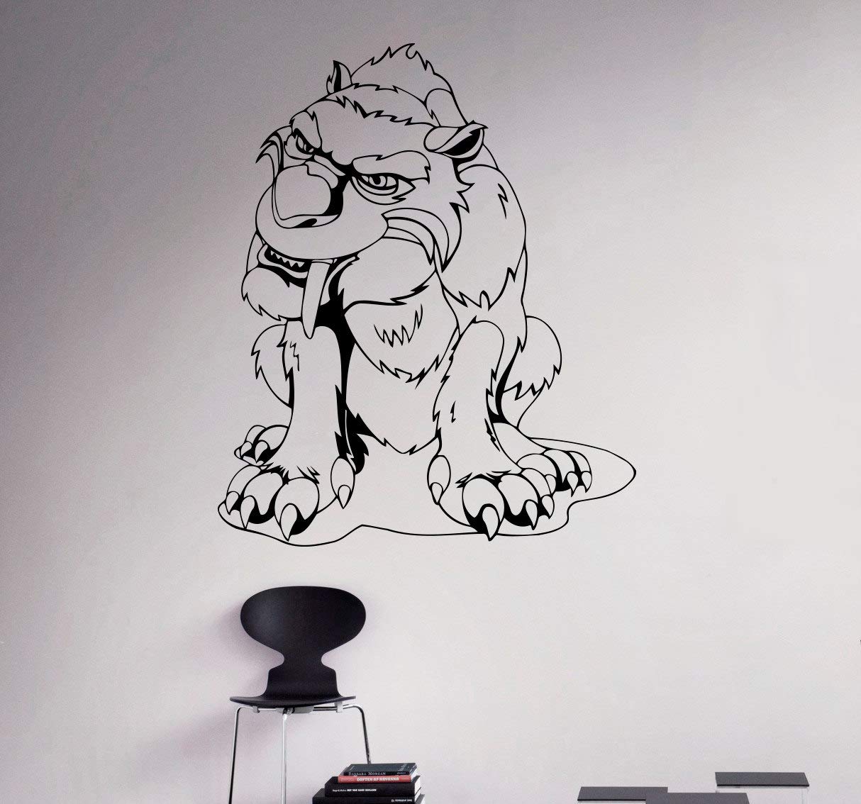 Ice Age Tiger Cartoon Wall Decals - Removable Vinyl Stickers for Kids Room Decor, Funny Animal Stickers for Nursery, Playroom & Bedroom - Perfect for Themed Parties & Children's Spaces
