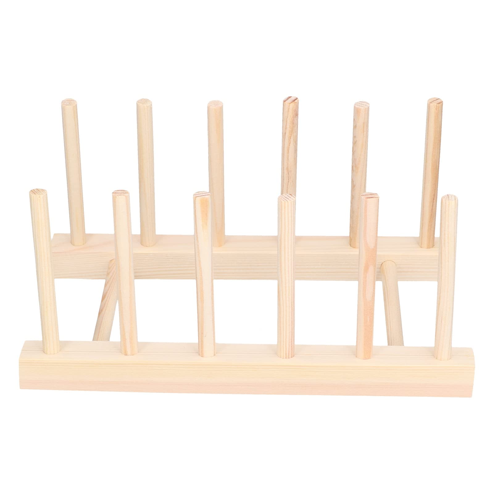 Eco-Friendly Bamboo Kitchen Organizer Set - 23cm Dish Plate, Bowl, Cup, Book Pot Lid Holder with Cutting Board & Drying Rack | Space-Saving Cabinet Storage Solution for Small Kitchens & Apartments | Perfect for Drying Dishes, Organizing Utensils & Maximizing Counter Space