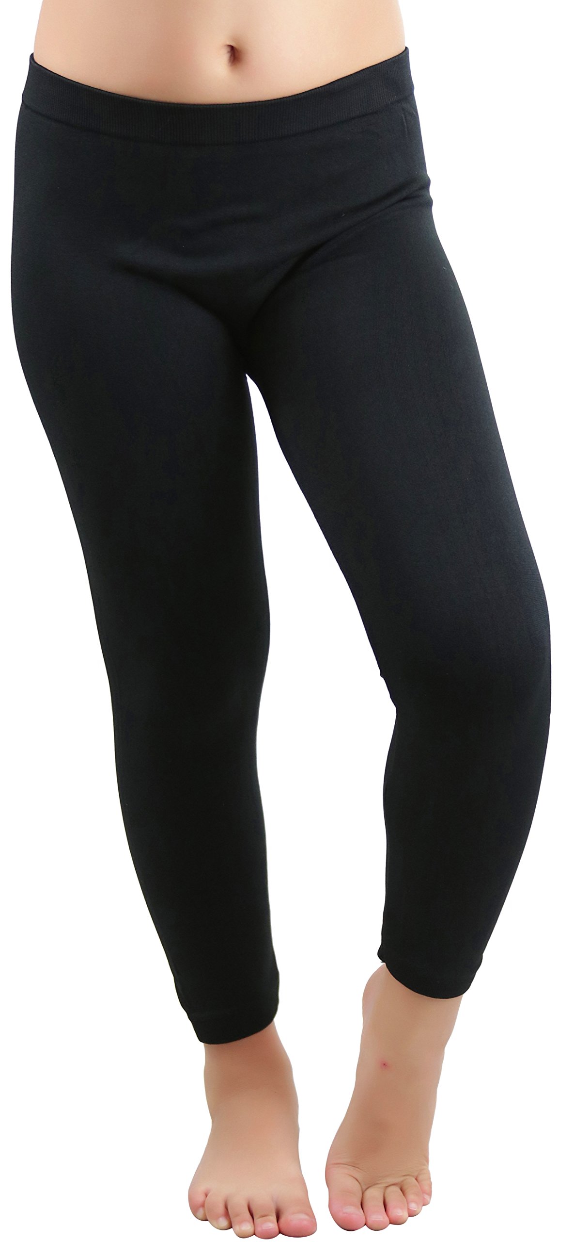 ToBeInStyle Girls' Fun Seamless Poly Blend Lightweight Opaque Capri Tights for Dance, Yoga & Everyday Wear - Comfortable Stretch Leggings for Kids