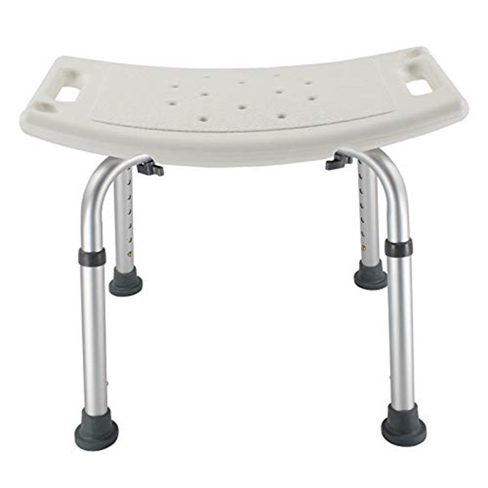 Adjustable Shower Chair with Free Assist Grab Bar - Non-Slip Bath Stool Seat for Elderly & Disabled - Durable Aluminum Frame - Medical Bathroom Safety Equipment for Seniors & Handicapped (Perfect for Shower, Bathtub & Home Care Use)