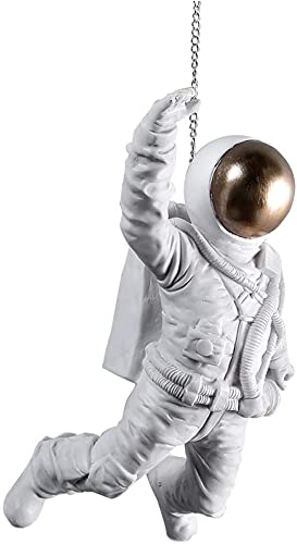 KOSHSH Astronaut Wall Decor - Creative Resin Spaceman Sculpture for Kids Room, Nursery, Bedroom & Living Room - Unique Hanging Figurine Art Statue for Space-Themed Home Decor | Perfect for Birthday Parties, Baby Showers & Space Enthusiasts