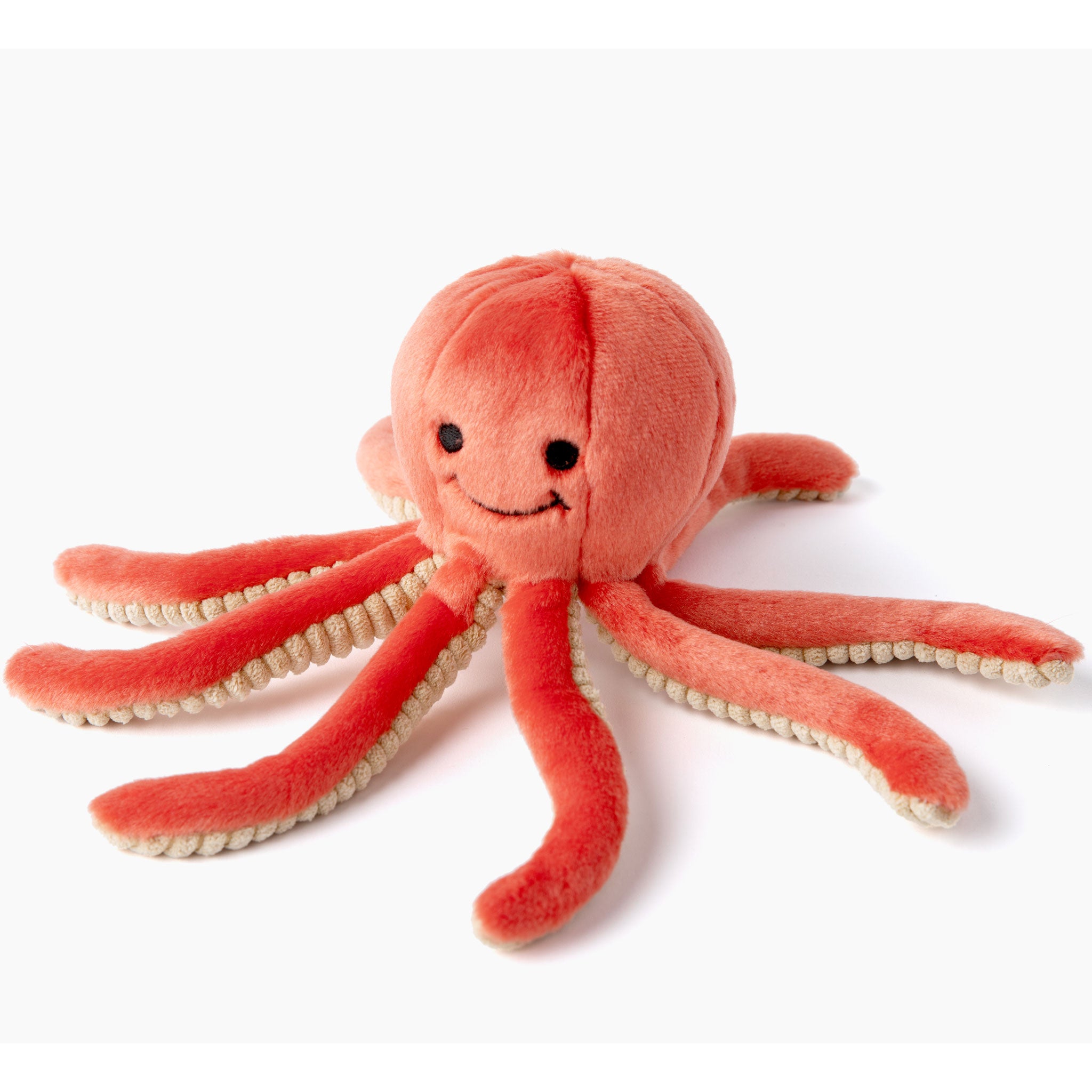 Fluff & Tuff Squirt Octopus Orange Dog Toy - Durable Chew Toy for Aggressive Chewers, Interactive Puppy Playtime, Pool & Beach Water Fun