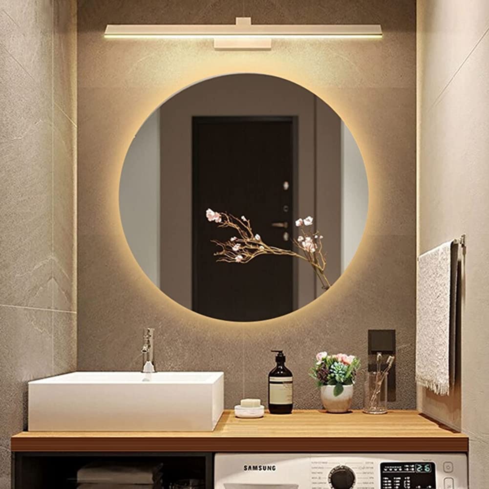LED Bathroom Mirror with Warm Light - 500mm Frameless Backlit Vanity Mirror for Makeup, Wall Mounted - Perfect for Dressing Rooms, Bathrooms & Home Decor