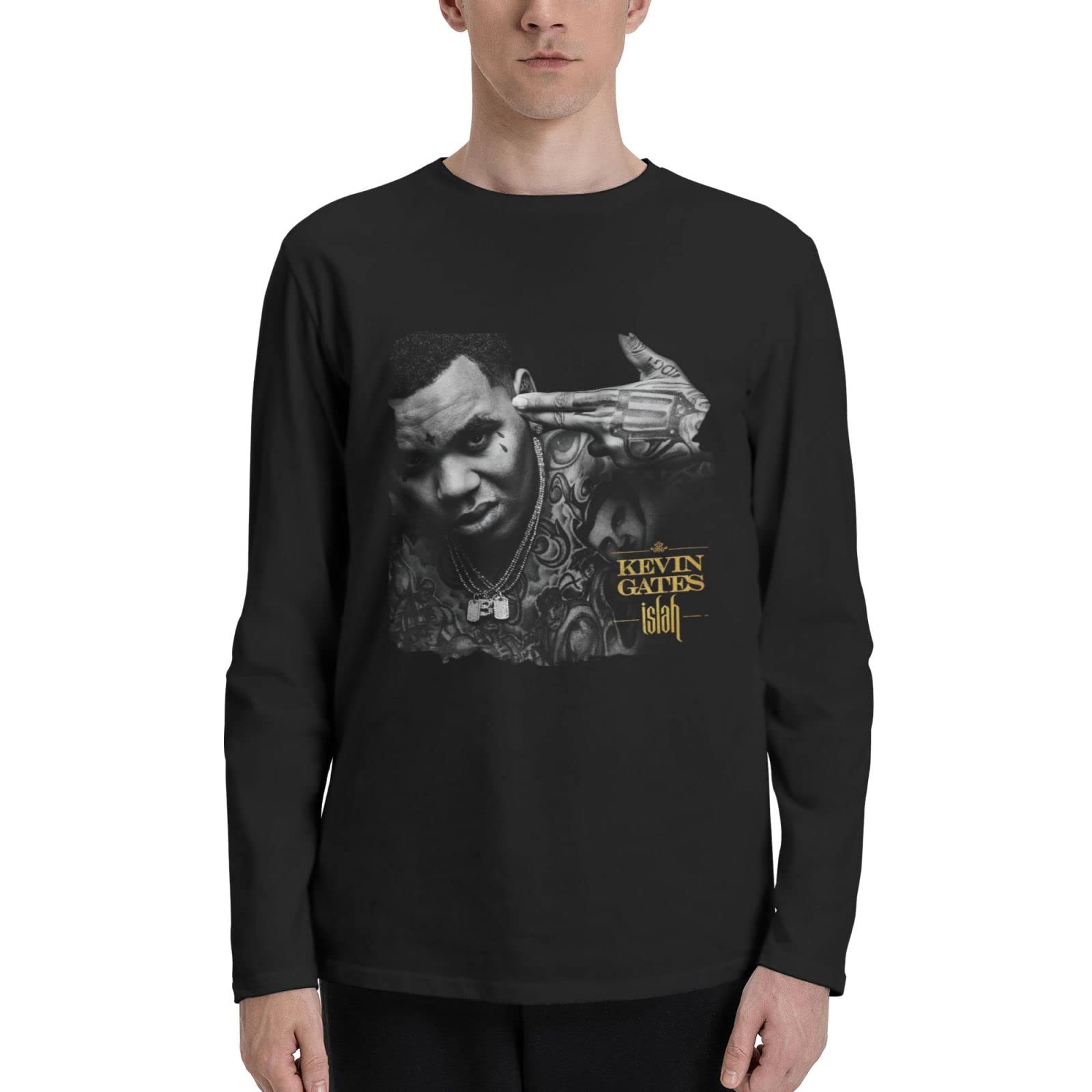 EariklYa Men's Long Sleeve Cotton T-Shirt - Casual Crew Neck Tee for Teens & Adults | Perfect for Everyday Wear, Street Style & Layering