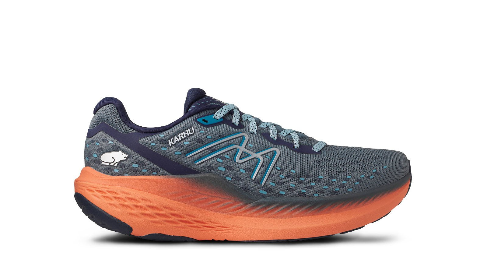 Men's Mestari Run Stormy Weather / Tangerine Running Shoes - Lightweight & Breathable for Jogging, Gym Workouts & Outdoor Activities