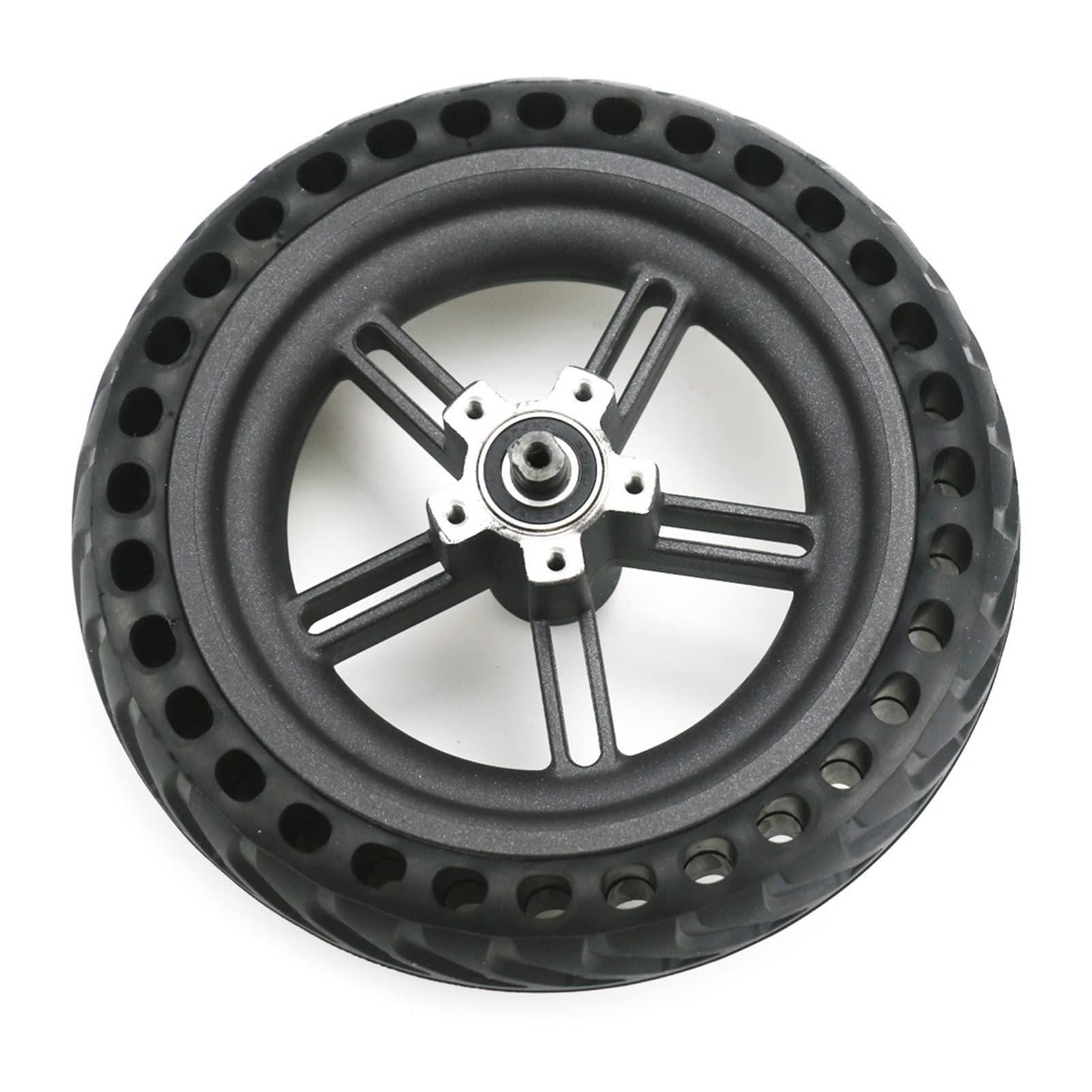 ARSMI 8.5 Inch Solid Tire Set with Damping - Compatible with Xiaomi Mijia M365 Electric Scooter - 8 1/2x2 Explosion-Proof Tires & Wheel Hub - Replacement Parts & Accessories (Color: Black) - Perfect for Commuting & Urban Travel