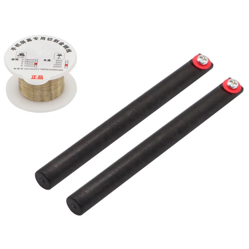 Premium 1.0mm Molybdenum Cutting Wire with Ergonomic Handles - 100m Glass Screen Separator Tool for iPhone Repair, LCD Separation & Glass Cutting - Professional Glass Repair Equipment for Technicians
