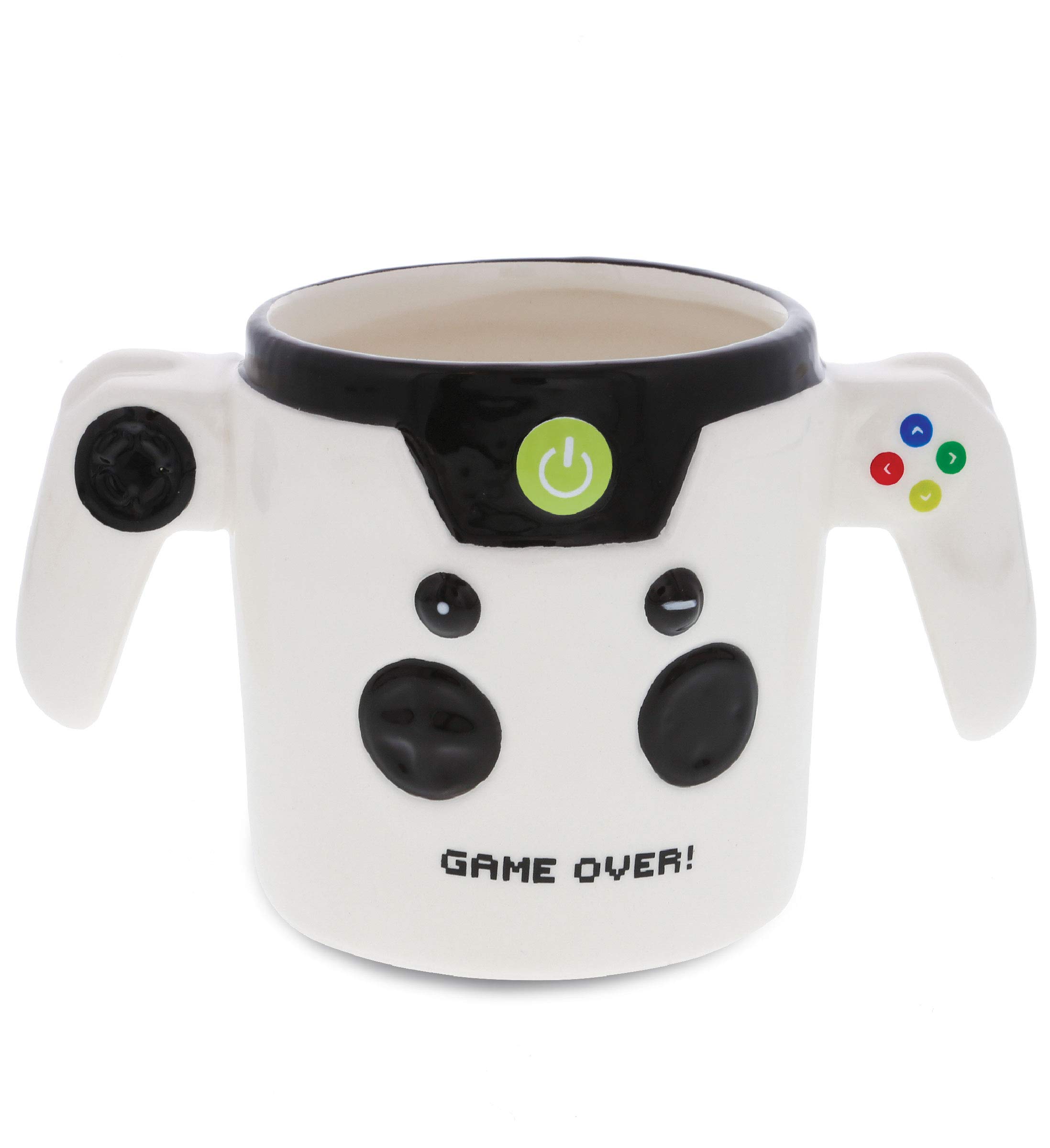 Game Over Controller Novelty Mug - 12.4 Oz Ceramic Coffee Cup for Gamers | Unique Gamer Gift & Video Game Decor | Perfect for Gaming Sessions, Office Use & Coffee Lovers