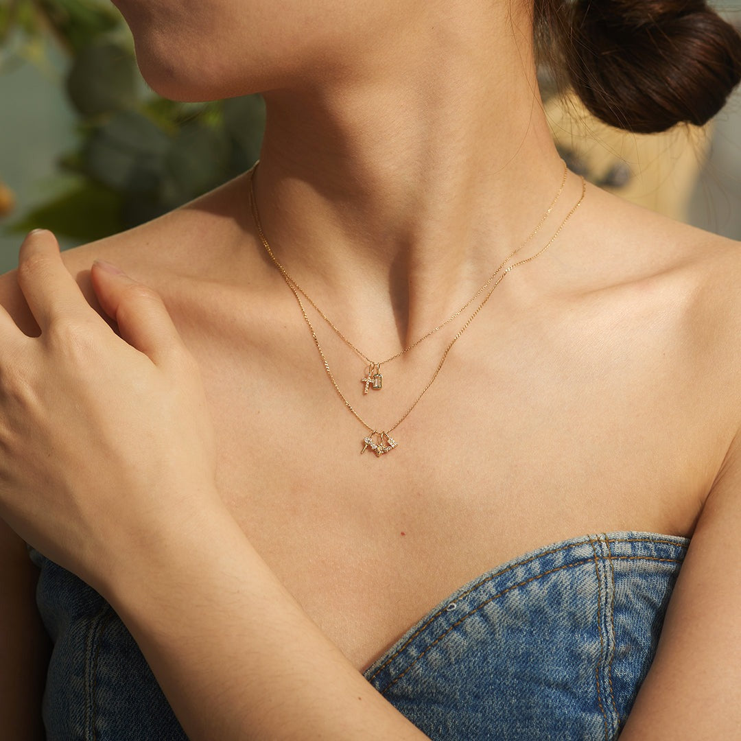 14K Yellow Gold Blue Topaz Bezel Charm Pendant - Elegant Jewelry Gift for Women, Perfect for Birthdays, Anniversaries & Special Occasions