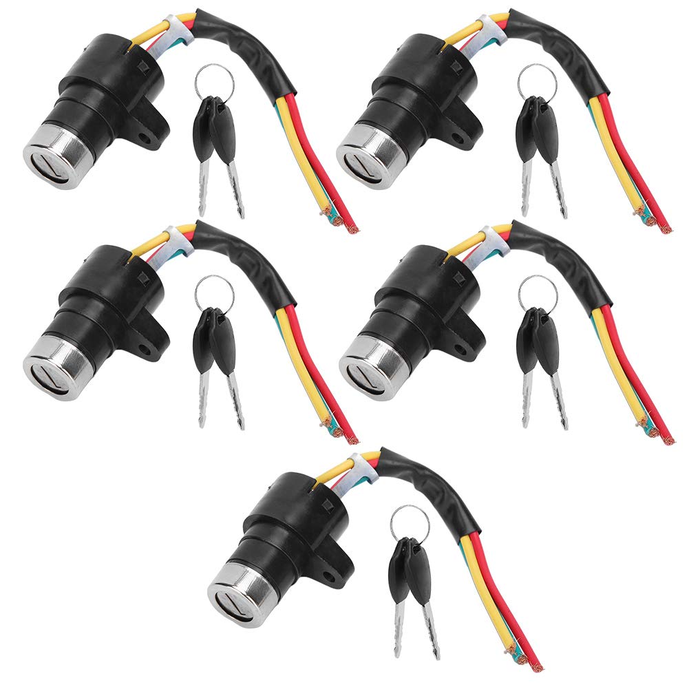 High Reliability MOKT Electric Scooter Power Supply Lock - 5-Pack Durable E-Bike Electronic Switch for Outdoor Sports | Perfect for Commuting, Off-Road Adventures & Urban Travel