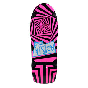 Original Vision Gator Reissue Skateboard Deck - Black & Pink | Classic Retro Design for Street Skating & Collectors