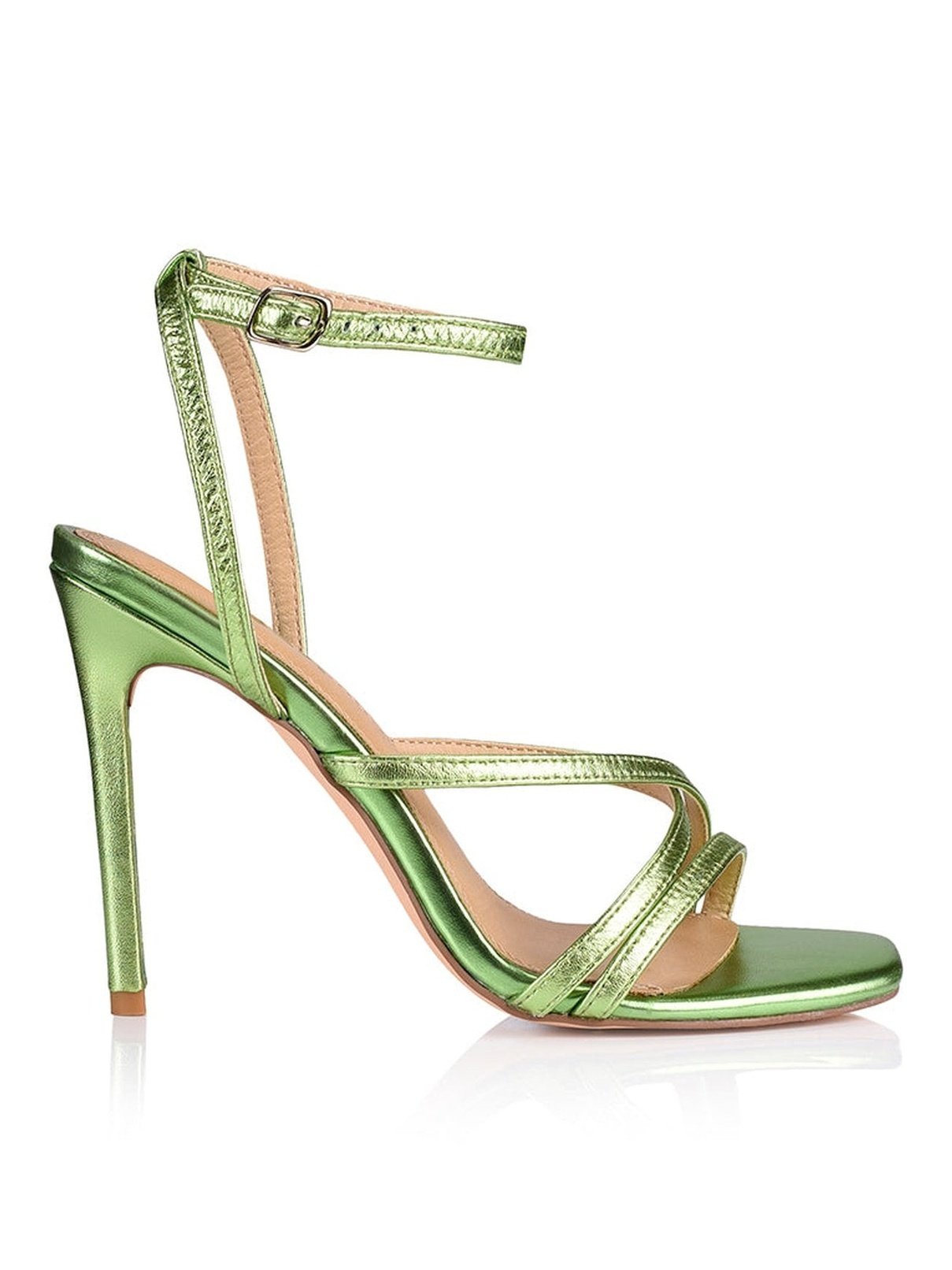 Lime Green Metallic Stiletto Heels - Elegant Dagger Pointed Toe Pumps for Women | Perfect for Evening Parties, Date Nights & Special Occasions