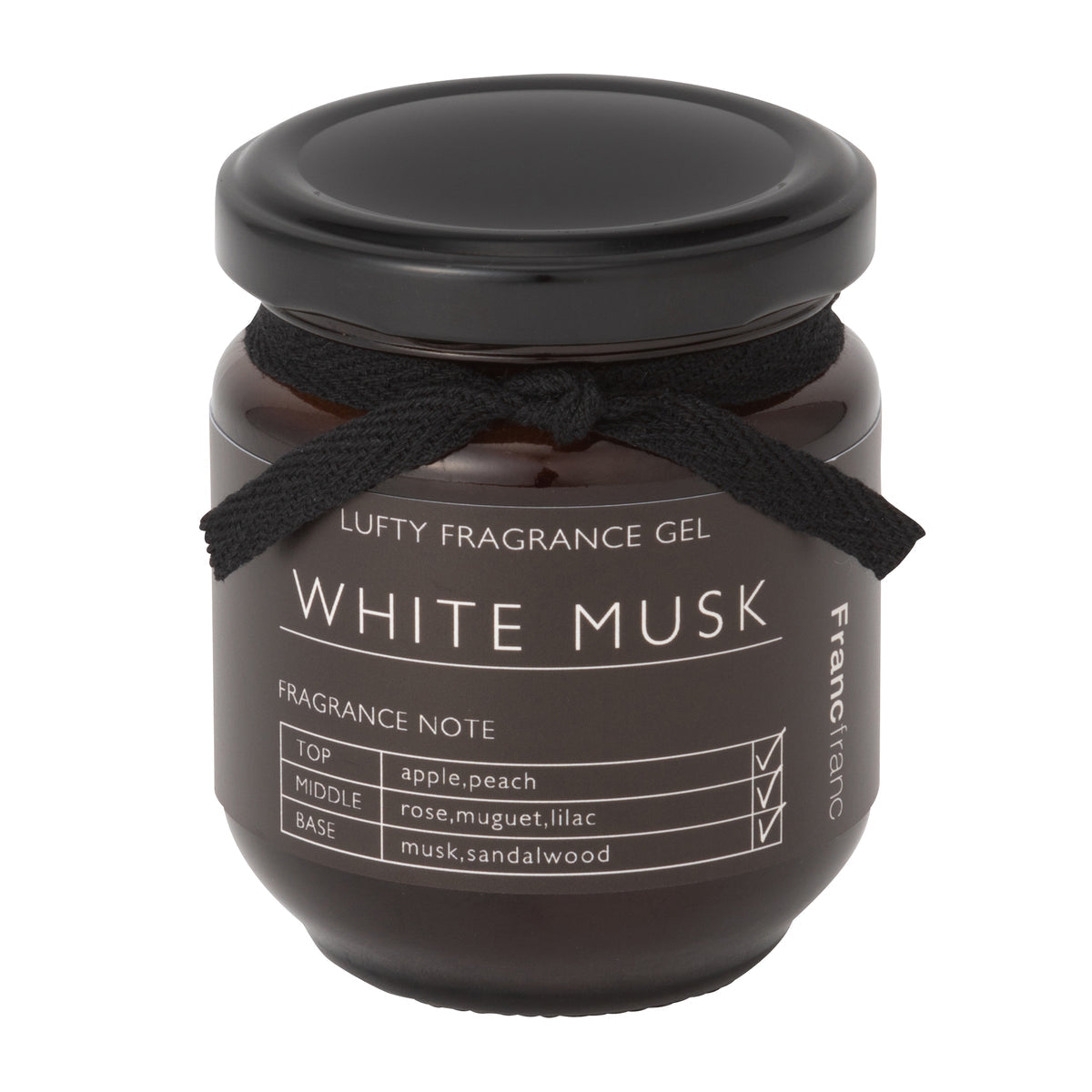 Lufty Gel White Musk Black - Long-Lasting Fragrance for Men & Women | Perfect for Daily Wear, Office, Dates & Special Occasions