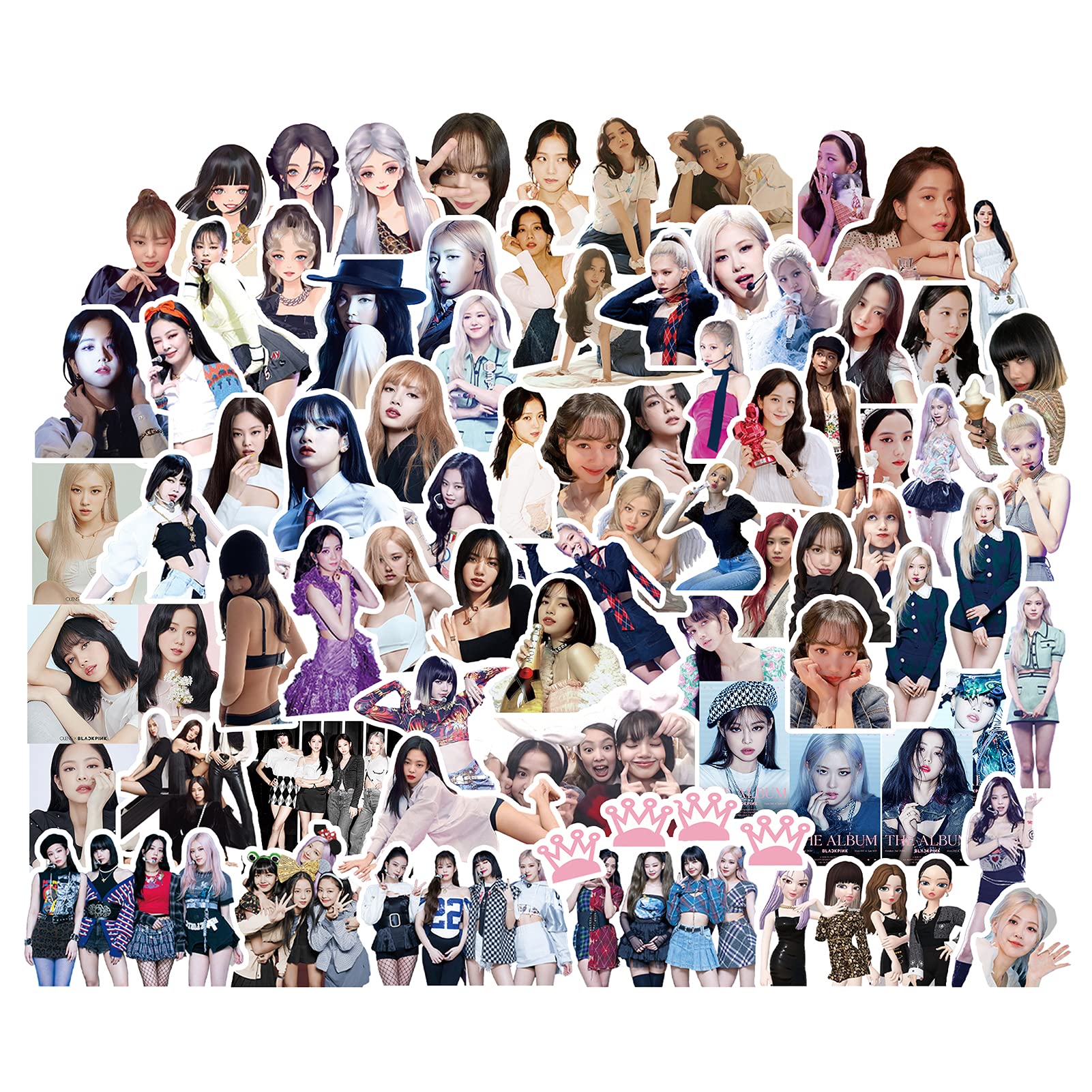 80pcs Blackpink Stickers - Waterproof Kpop Girl Group Merchandise Decals for Laptop, Phone, Notebook | Perfect for Fans, DIY Crafts & Room Decor