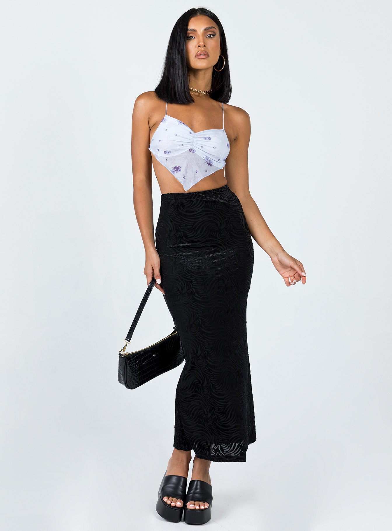 August Midi Skirt Black - Women's A-Line Pleated Skirt for Office, Party & Casual Wear | Summer Fall Fashion Staple