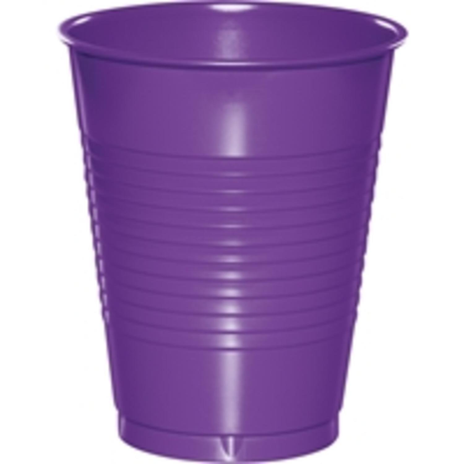 240-Pack Amethyst Purple Heavy-Duty Plastic Party Cups 16oz - Premium Bulk Disposable Cups for Parties, BBQs, Weddings & Events
