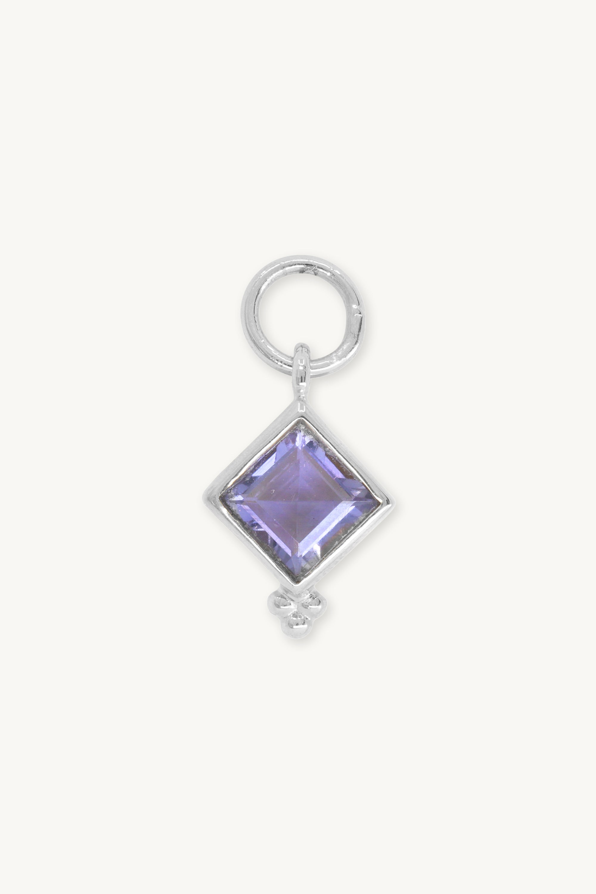 Isla Iolite Silver Charm Pendant Necklace - Genuine Iolite Gemstone Jewelry for Women - Perfect for Everyday Wear, Gift Giving & Special Occasions