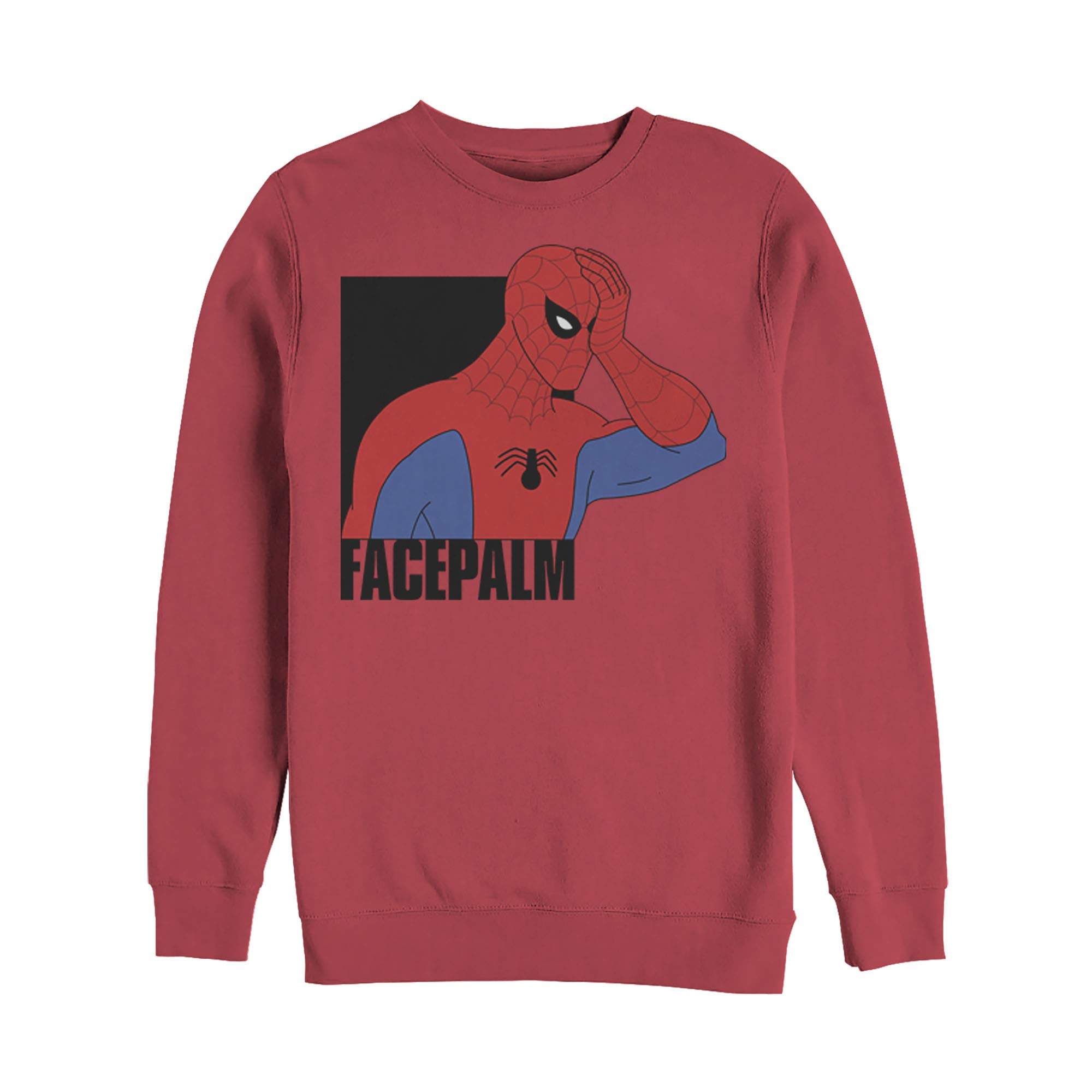 Marvel Men's Spider-Man Facepalm Graphic Sweatshirt | Superhero Hoodie for Marvel Fans | Perfect for Cosplay, Comic Con & Casual Wear
