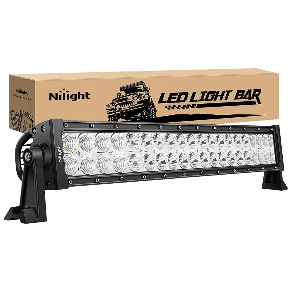 22 Inch 120W Dual Row LED Light Bar - Spot Flood Combo for Off-Road Trucks, ATVs, UTVs & Boats - Waterproof Off-Road Lighting for Night Driving, Camping & Outdoor Adventures