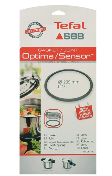 Tefal 791947 Pressure Cooker Replacement Sealing Ring - Durable Silicone Gasket for Secure Cooking | Perfect for Home Kitchens & Meal Prep