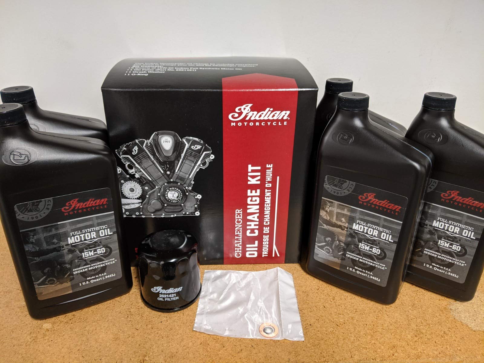 2020 Indian Motorcycles Challenger Oil Change Kit 2884171 - Genuine OEM Parts for Smooth Engine Performance | Perfect for DIY Maintenance & Motorcycle Care