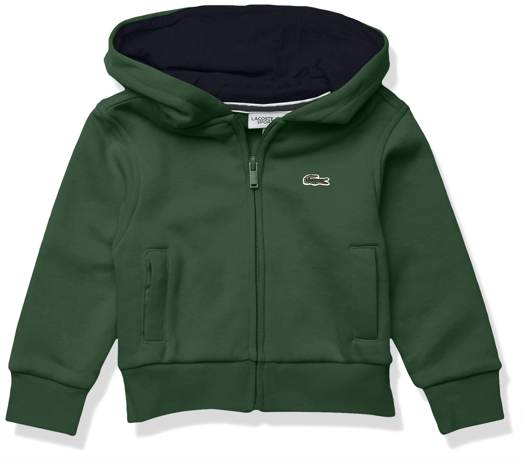 Lacoste Kids Sport Hooded Fleece Sweatshirt - Warm & Comfortable Pullover for Boys & Girls - Perfect for School, Play & Outdoor Activities