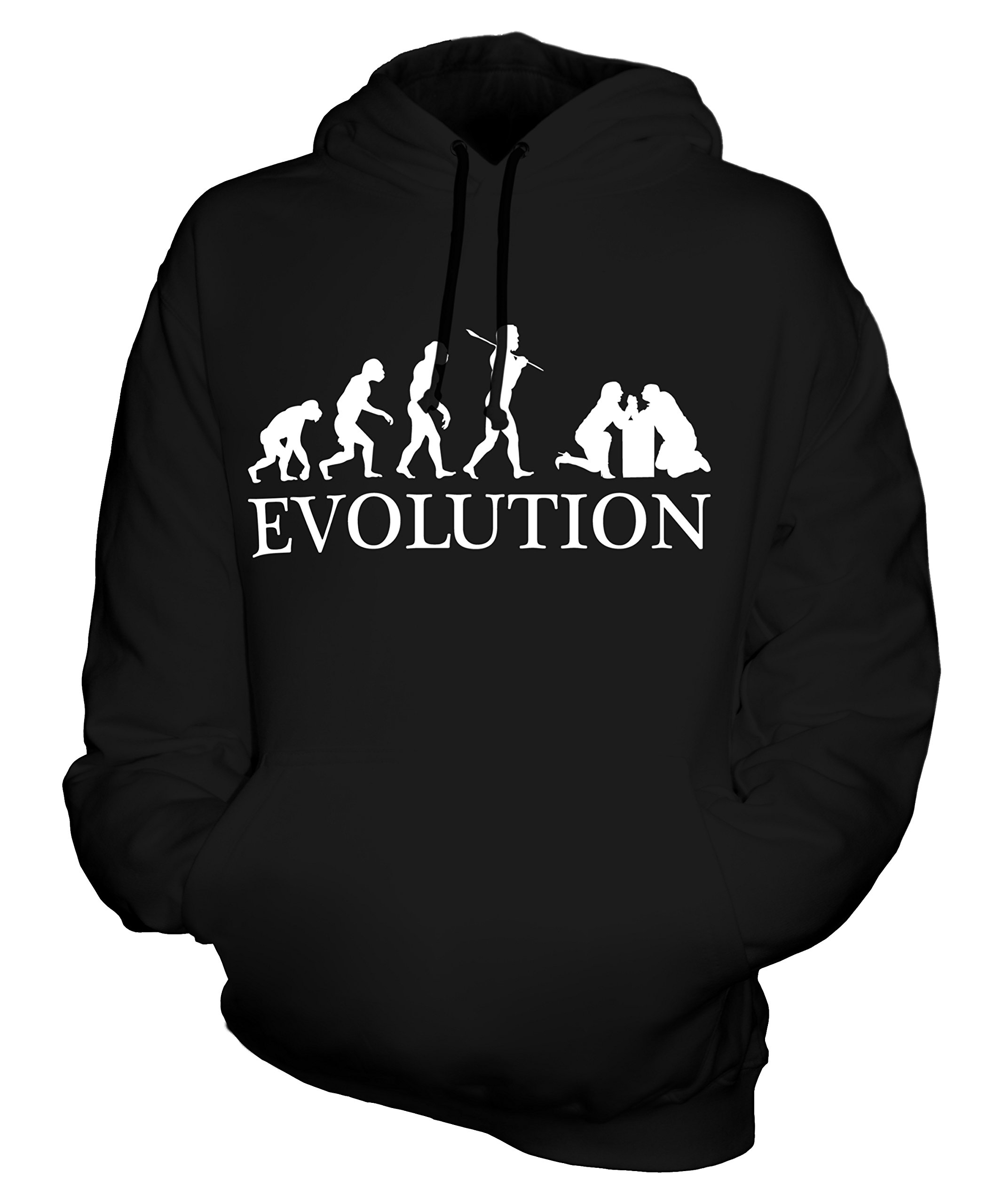 Unisex Arm Wrestling Evolution of Man Hoodie - Men's & Women's Pullover Sweatshirt for Gym, Streetwear & Casual Outfits