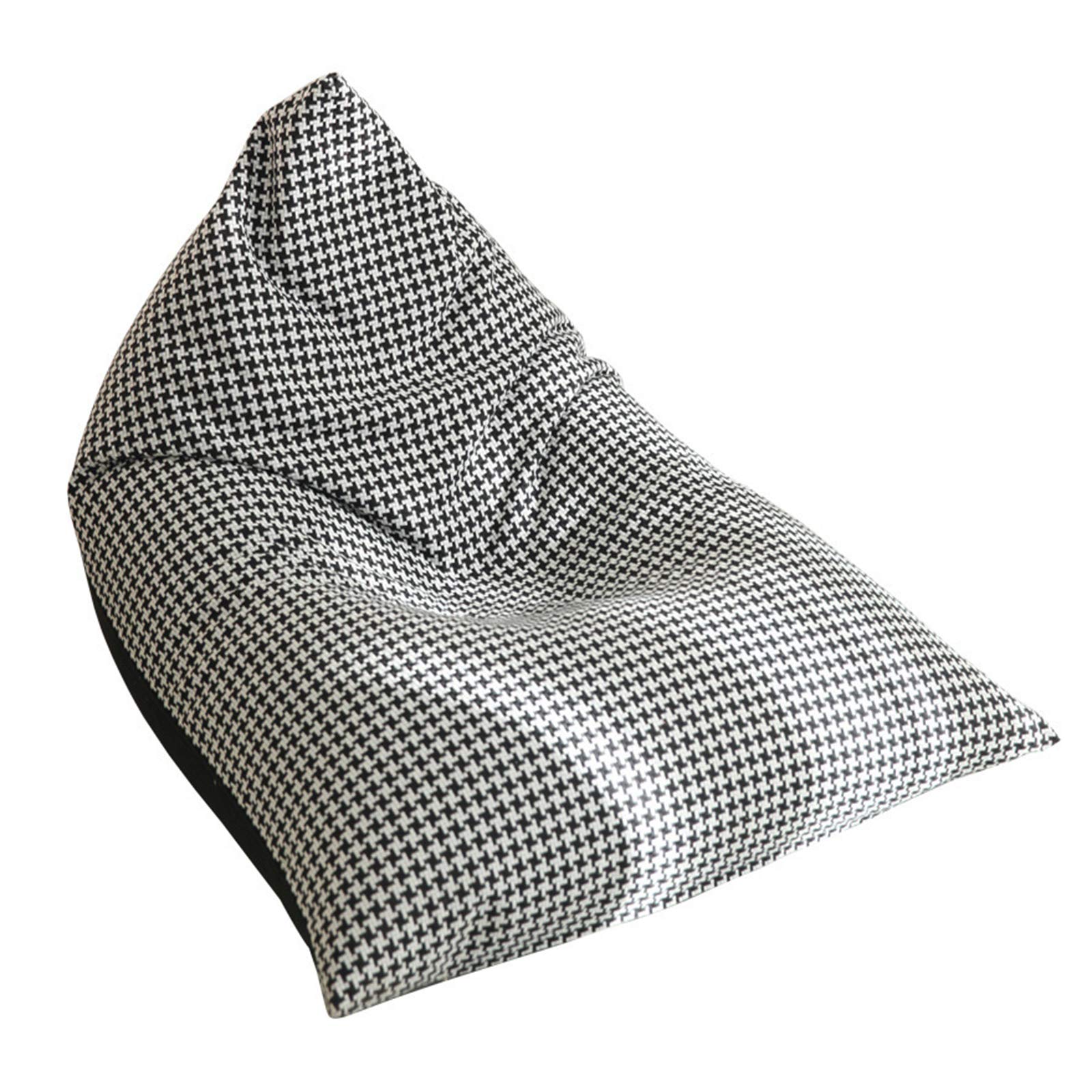 RIYIFER Bean Bag Cover - 90x120x100cm Polyester Fabric Replacement Slipcover for Bean Bag Chairs (No Filling Included) - Black - Perfect for Bedroom, Living Room, Garden & Outdoor Relaxation