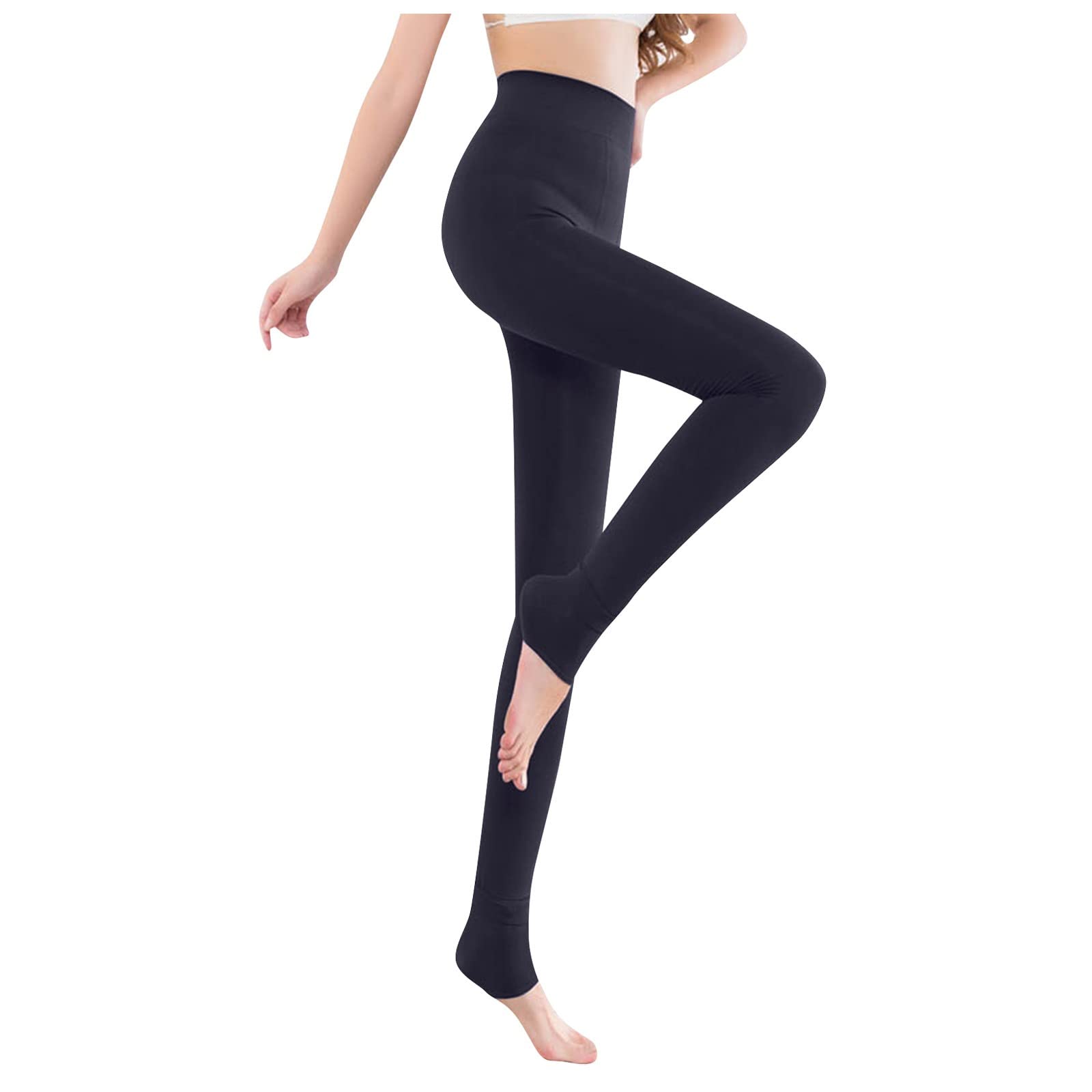Women's Fleece-Lined Workout Leggings - Brushed Stretch Thick Winter Tights for Yoga, Running & Cold Weather