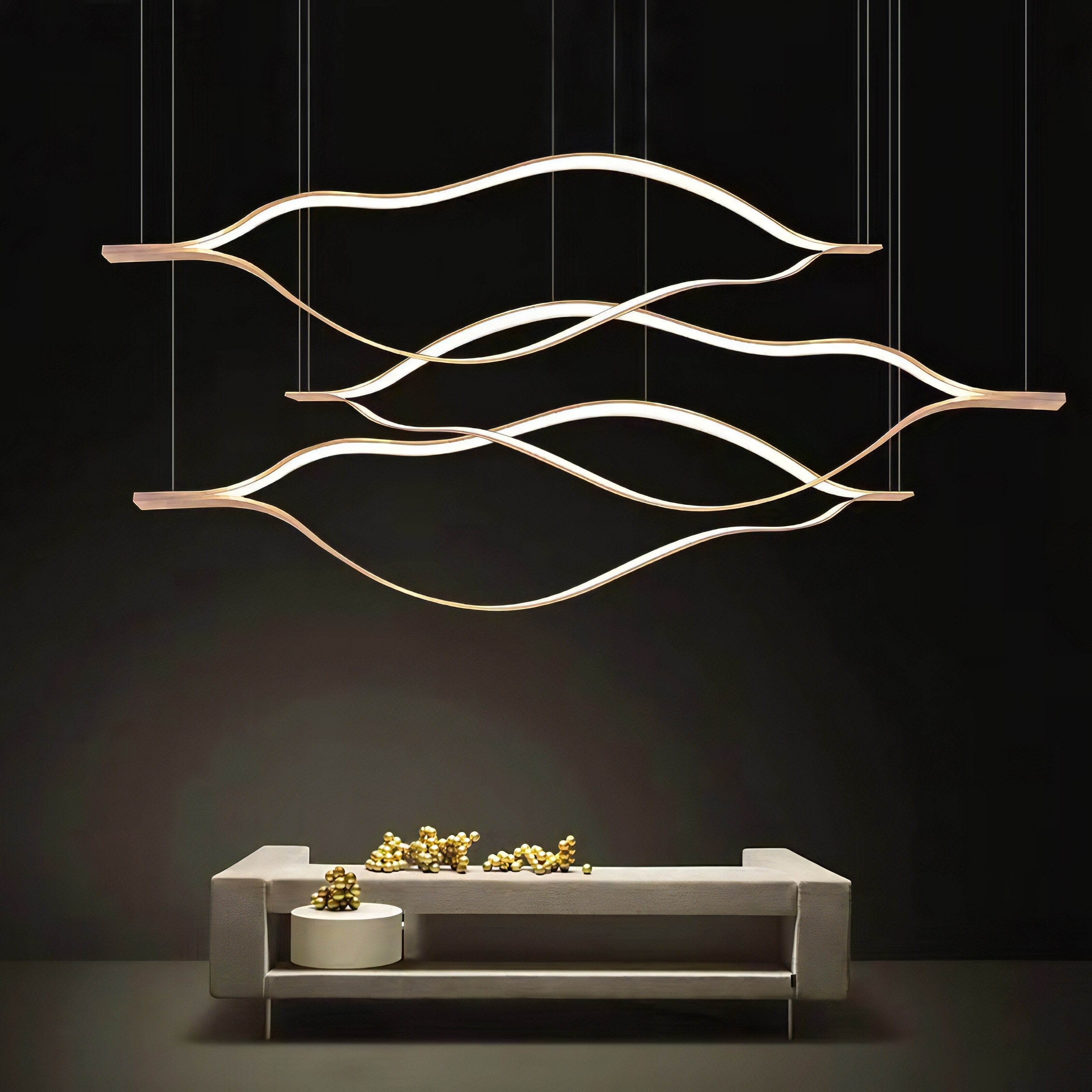Elegant Kiss Acrylic Chandelier - Modern Crystal Ceiling Light Fixture for Dining Room, Bedroom & Living Room Decor