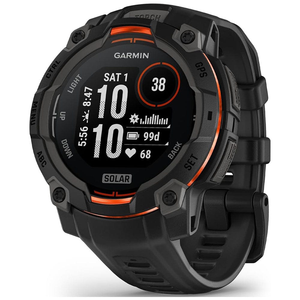 Garmin Instinct 3 Solar - Rugged GPS Smartwatch with Solar Charging, 50mm Display for Outdoor Adventures, Hiking & Fitness Tracking
