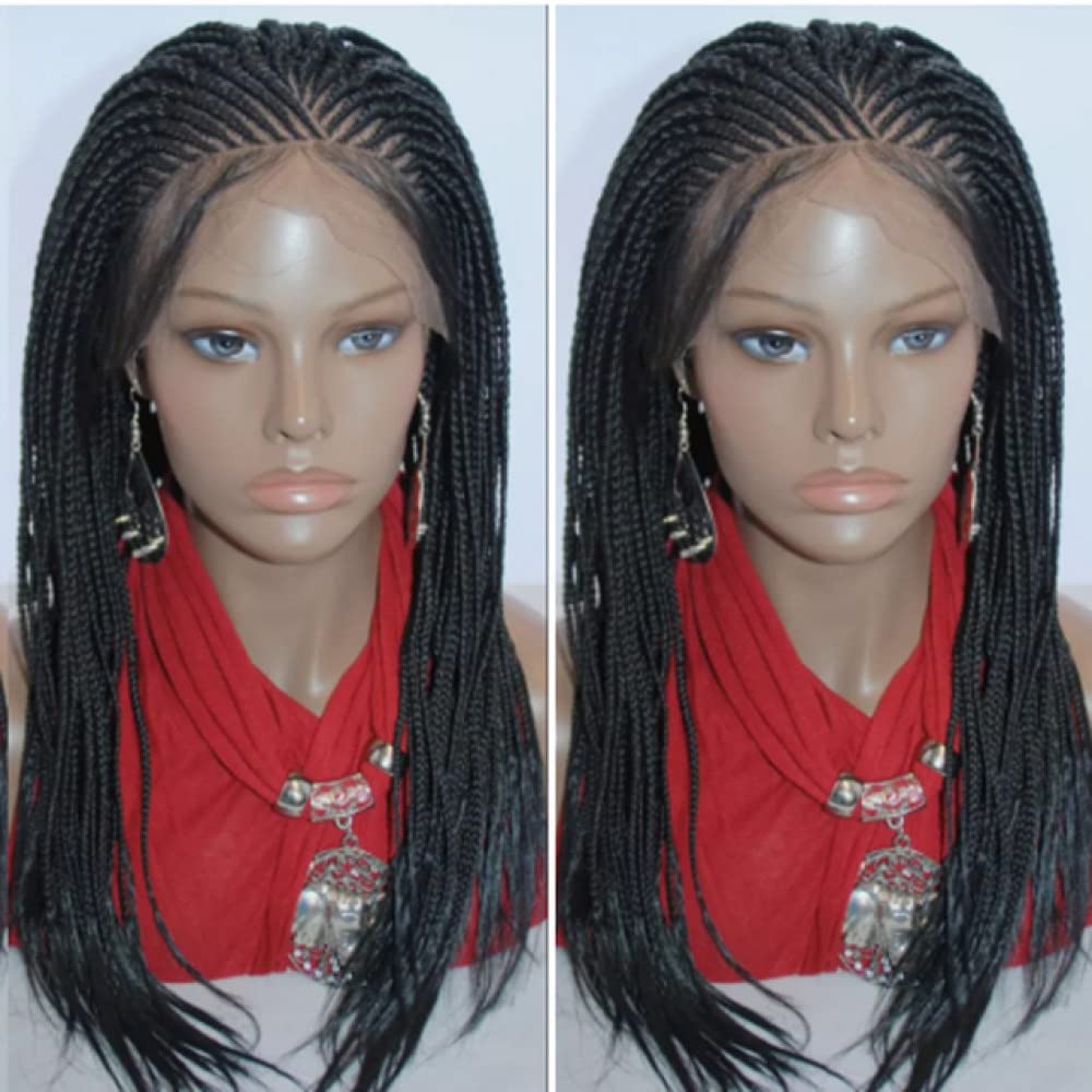 26 Inch Long Box Braided Synthetic Wig for Black Women - Heat Resistant Fiber, Red & Black Color Options (24 Inch Available) | Perfect for Cosplay, Parties, and Everyday Protective Styling