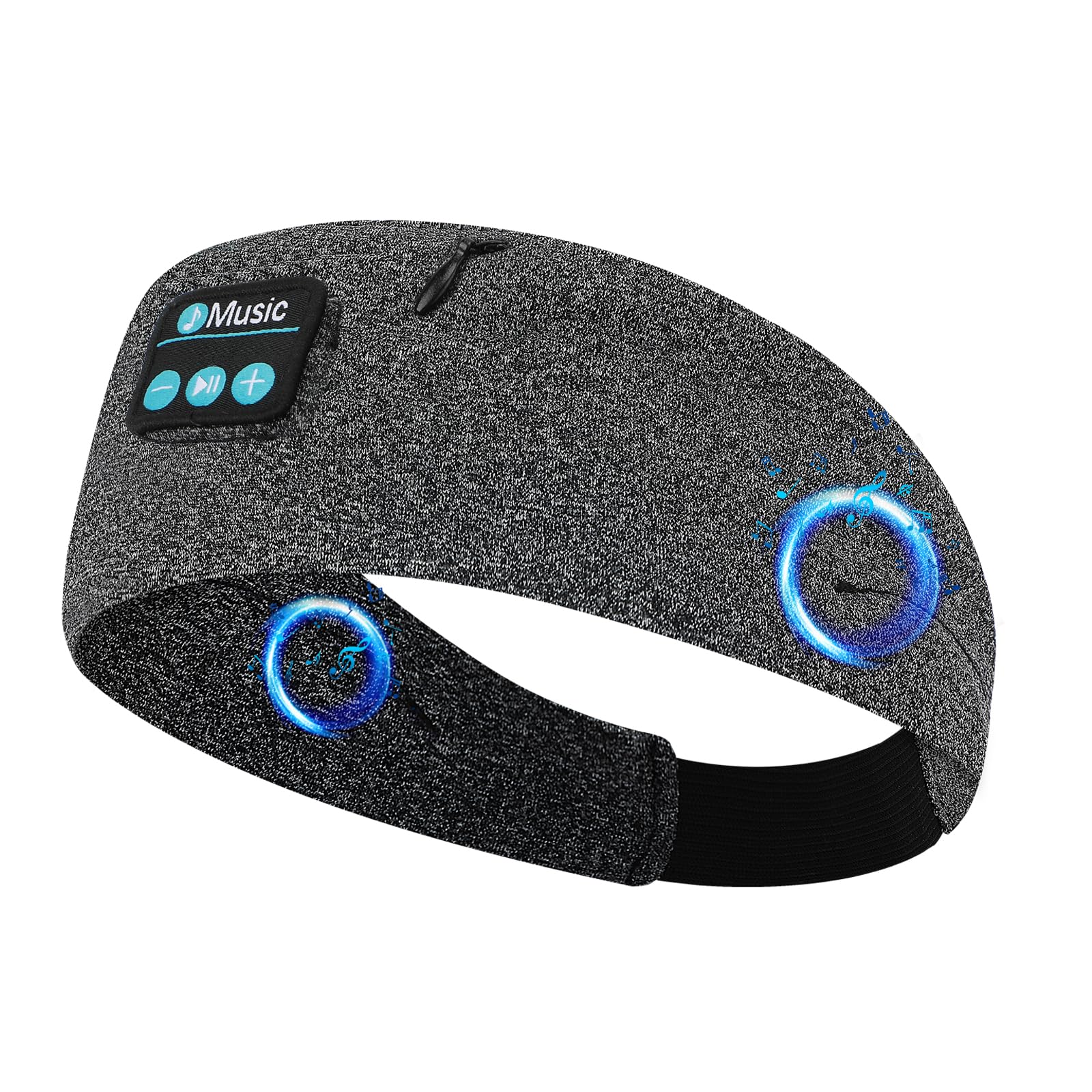 Wireless Bluetooth Sleep Headphones for Side Sleepers - Comfortable Elastic Music Headband with Detachable Speakers, Sports Earphones for Running, Yoga, Fitness, Workout & Travel - Perfect for Nighttime Relaxation, Meditation and Noise Cancellation (Unisex)
