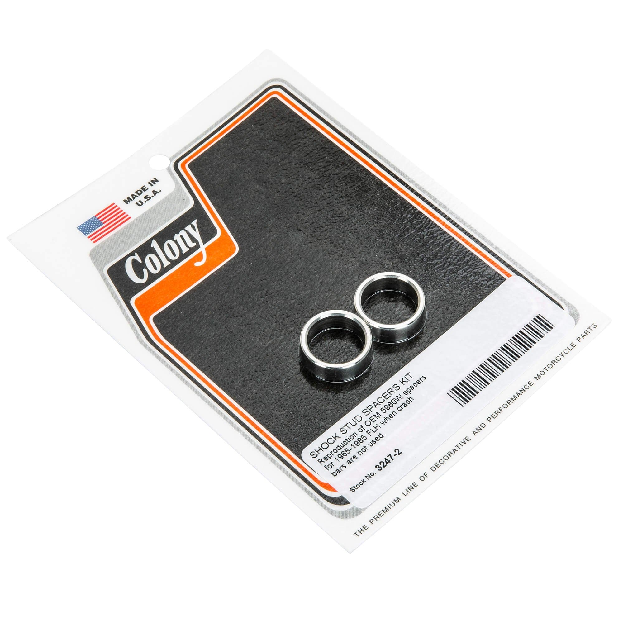 2 Shock Stud Spacer Kit for 1965-1985 Harley Davidson FLH - Heavy Duty Motorcycle Suspension Upgrade for Improved Ride Comfort & Stability