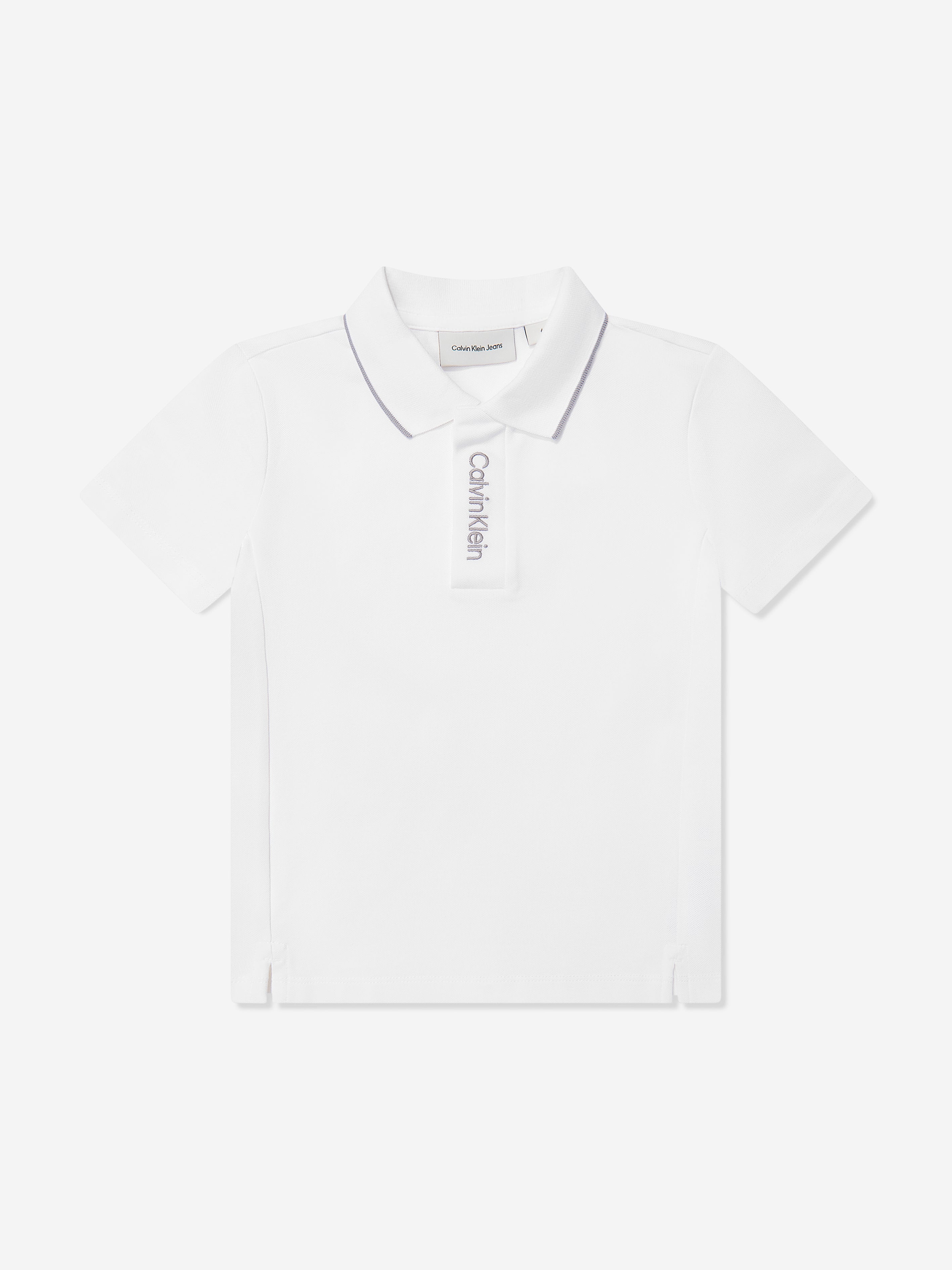 Boys Embroidered Logo Polo Shirt - White Cotton Classic Fit Short Sleeve Shirt for School, Parties & Casual Wear | Kids Preppy Style Top