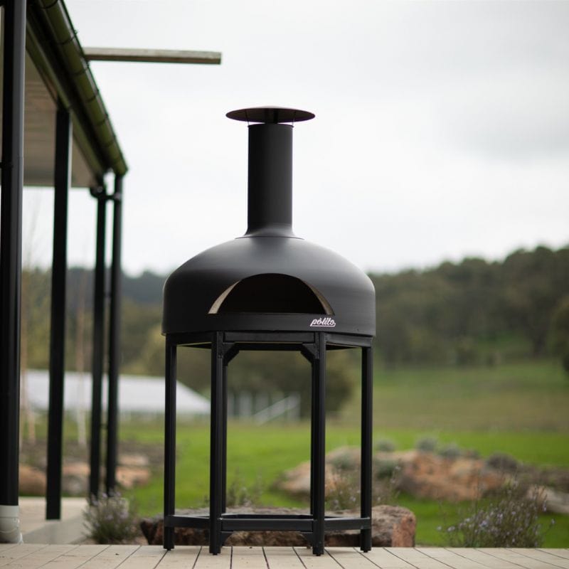 Polito Giotto Wood Fired Pizza Oven with Hexagonal Stand - Outdoor Cooking for Backyard, Patio & Camping