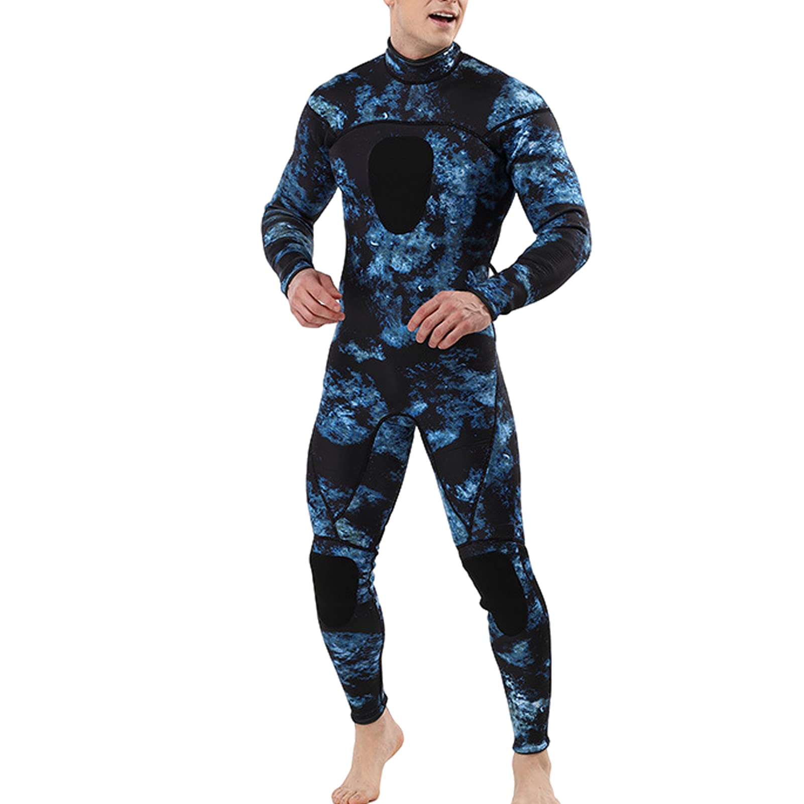 **3mm Neoprene Wetsuit for Men - Long Sleeve One-Piece Diving Suit, Plus Size Snorkeling & Surfing Wetsuit - Perfect for Swimming, Scuba Diving & Water Sports**