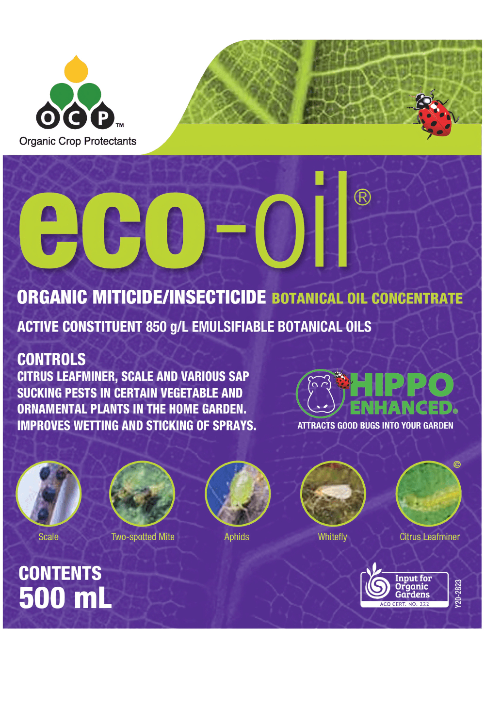 Organic Eco Oil Insecticide - Natural & Safe Pest Control for Plants, Gardens & Indoor Use | Eco-Friendly Bug Spray for Home & Outdoor Protection