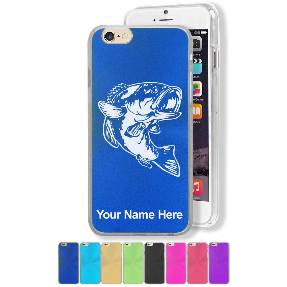 LaserGram iPhone 6/6s Case with Personalized Engraving - Durable Protective Cover Featuring Bass Fish Design | Perfect for Outdoor Adventures, Fishing Trips & Daily Use
