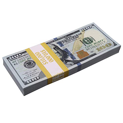 $20,000 Full Print New Series & 2000 Series Stacks Mix - Authentic US Currency for Collectors, Gifts, and Movie Props