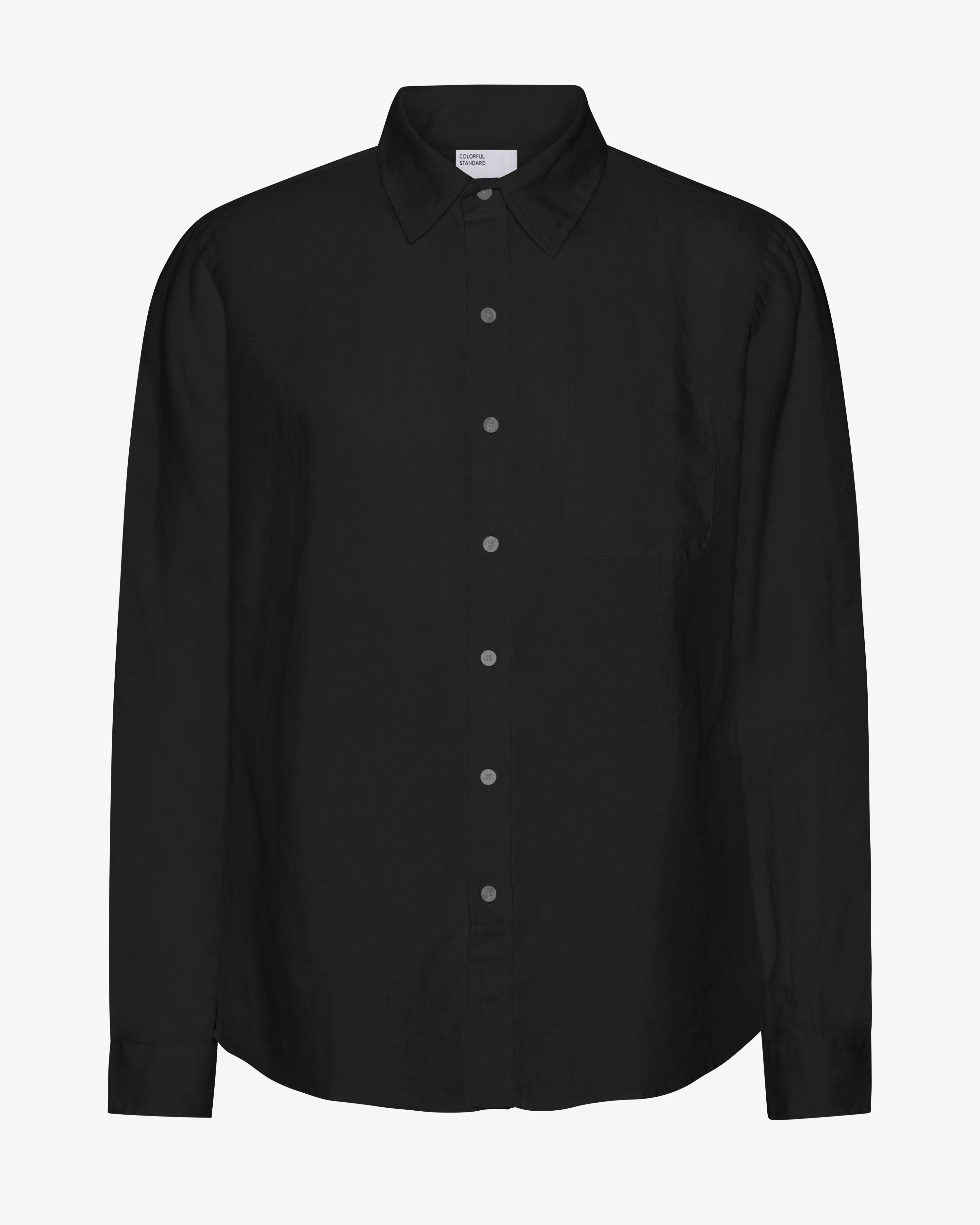 Premium Linen Shirt for Men - Breathable & Comfortable Deep Black Casual Button Down Shirt - Perfect for Summer, Travel & Outdoor Activities