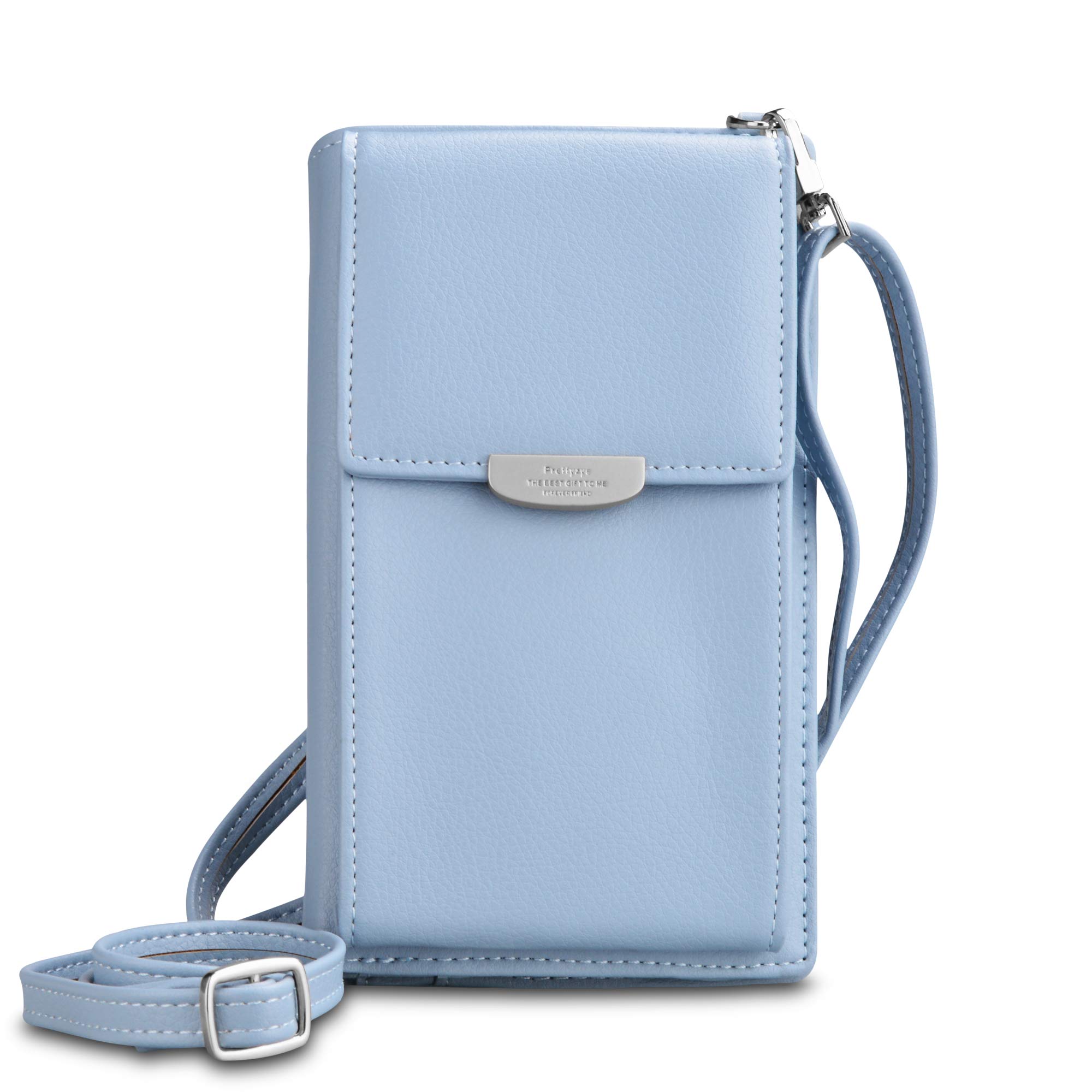 Premium PU Leather Crossbody Phone Wallet for Women - Slim Card Holder & Cellphone Pouch with Wrist Strap | Perfect for Everyday Use, Travel, and Hands-Free Convenience